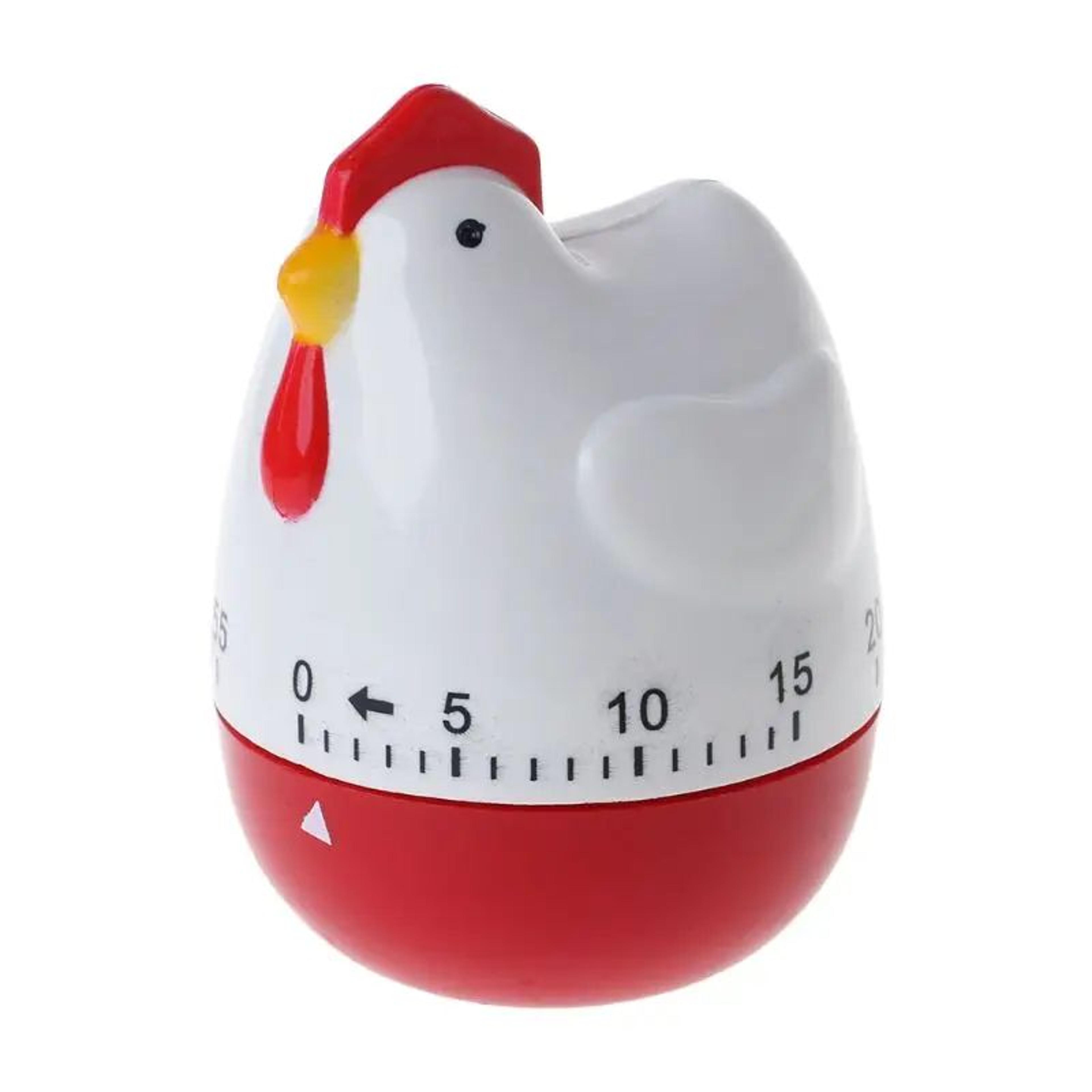 hen kitchen timer – 60 minute mechanical countdown alarm clock cute cooking reminder & countertop decor