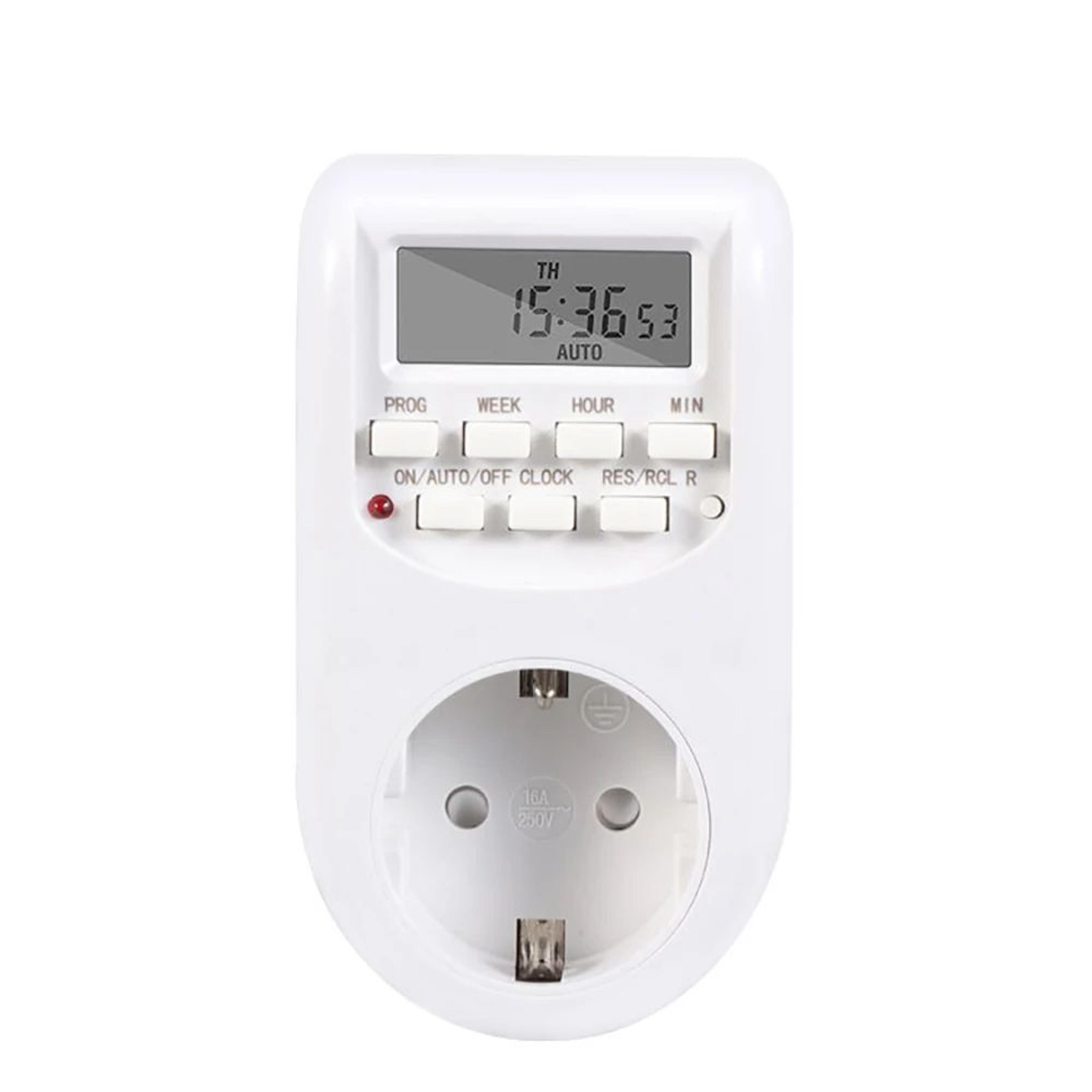digital eu plug timer switch – weekly programmable energy saving outlet socket with automatic on off scheduling 2300w