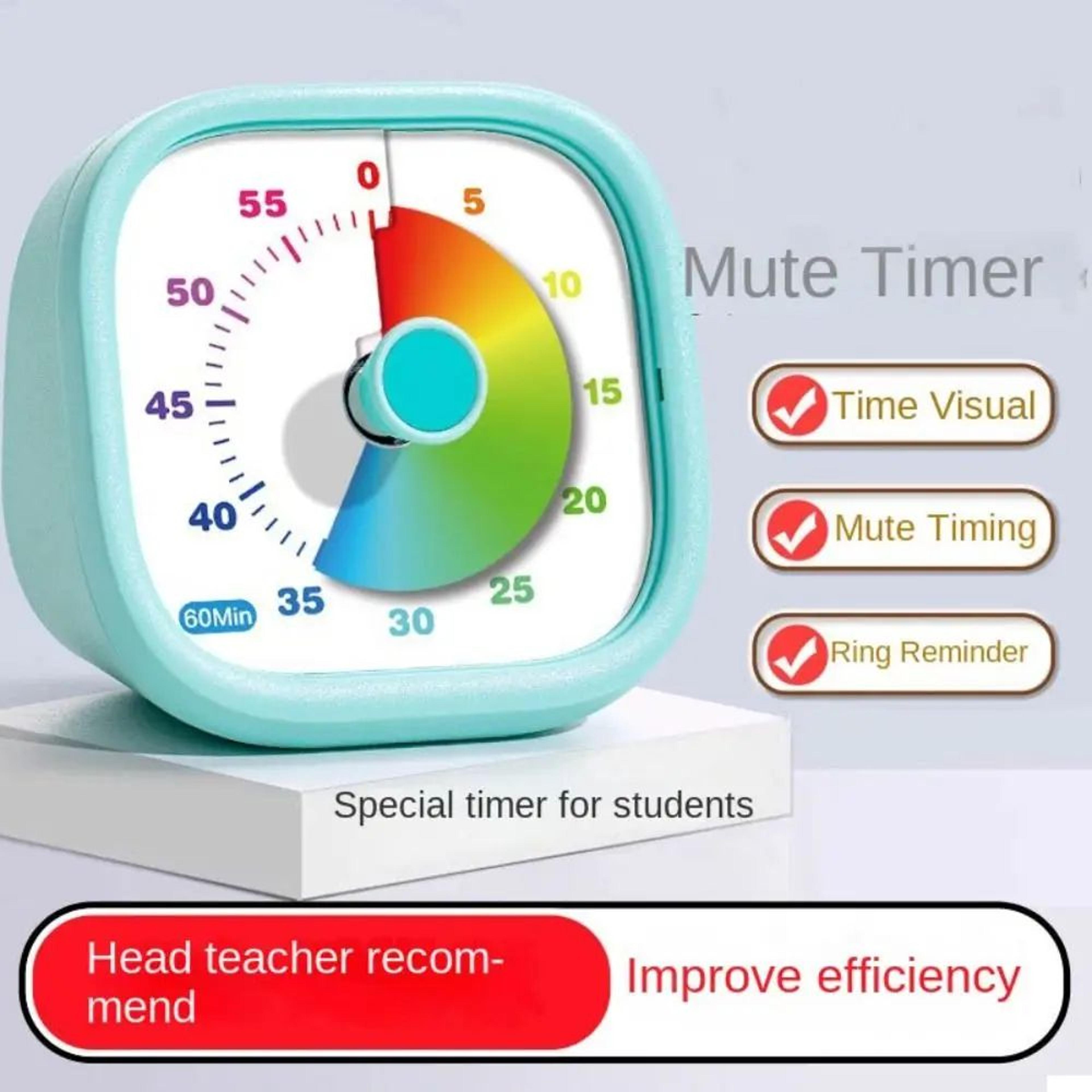 60-minute visual countdown timer – silent time management clock for kids adults kitchen classroom study & productivity