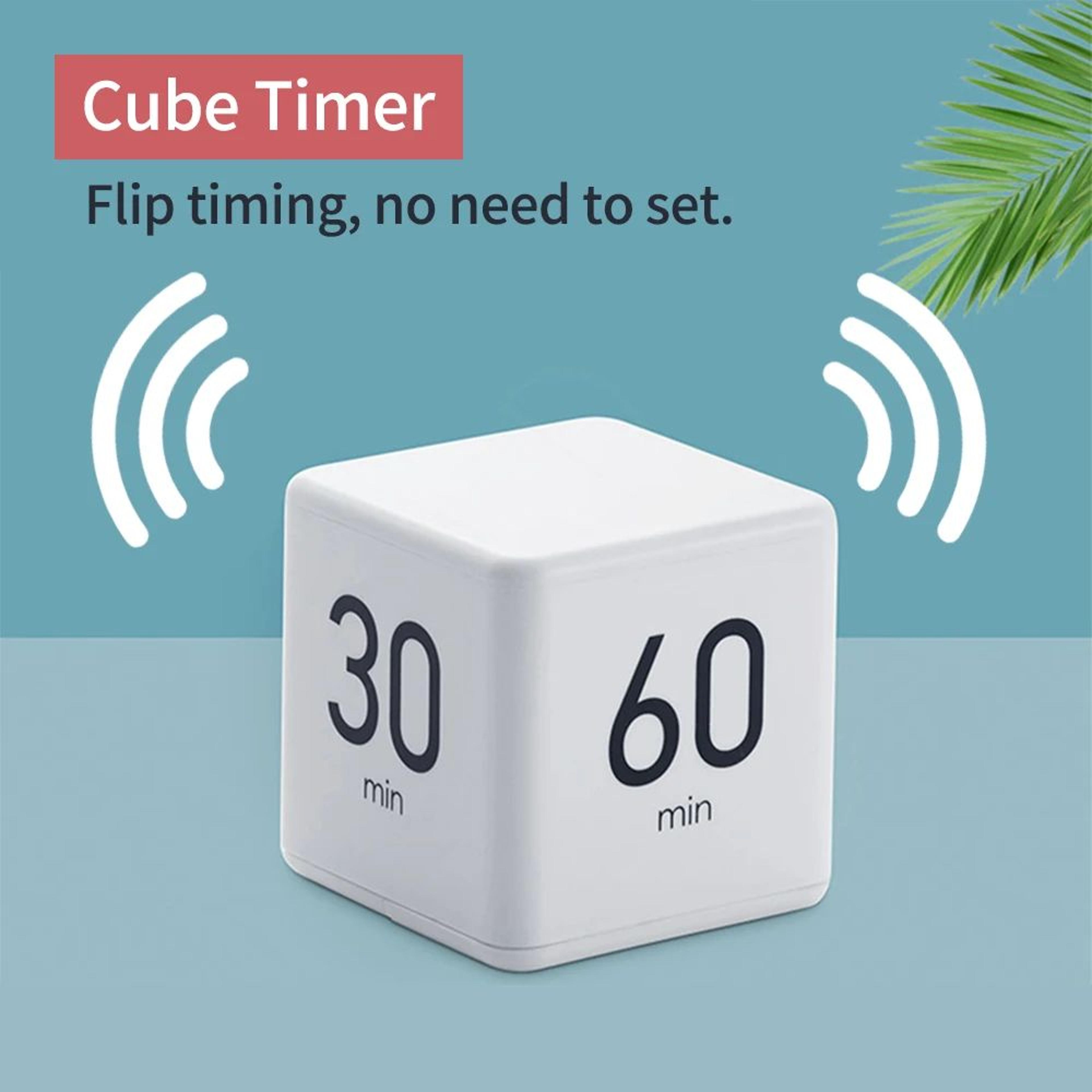 portable digital cube timer – gravity flip countdown alarm with display for kitchen study office sports time management