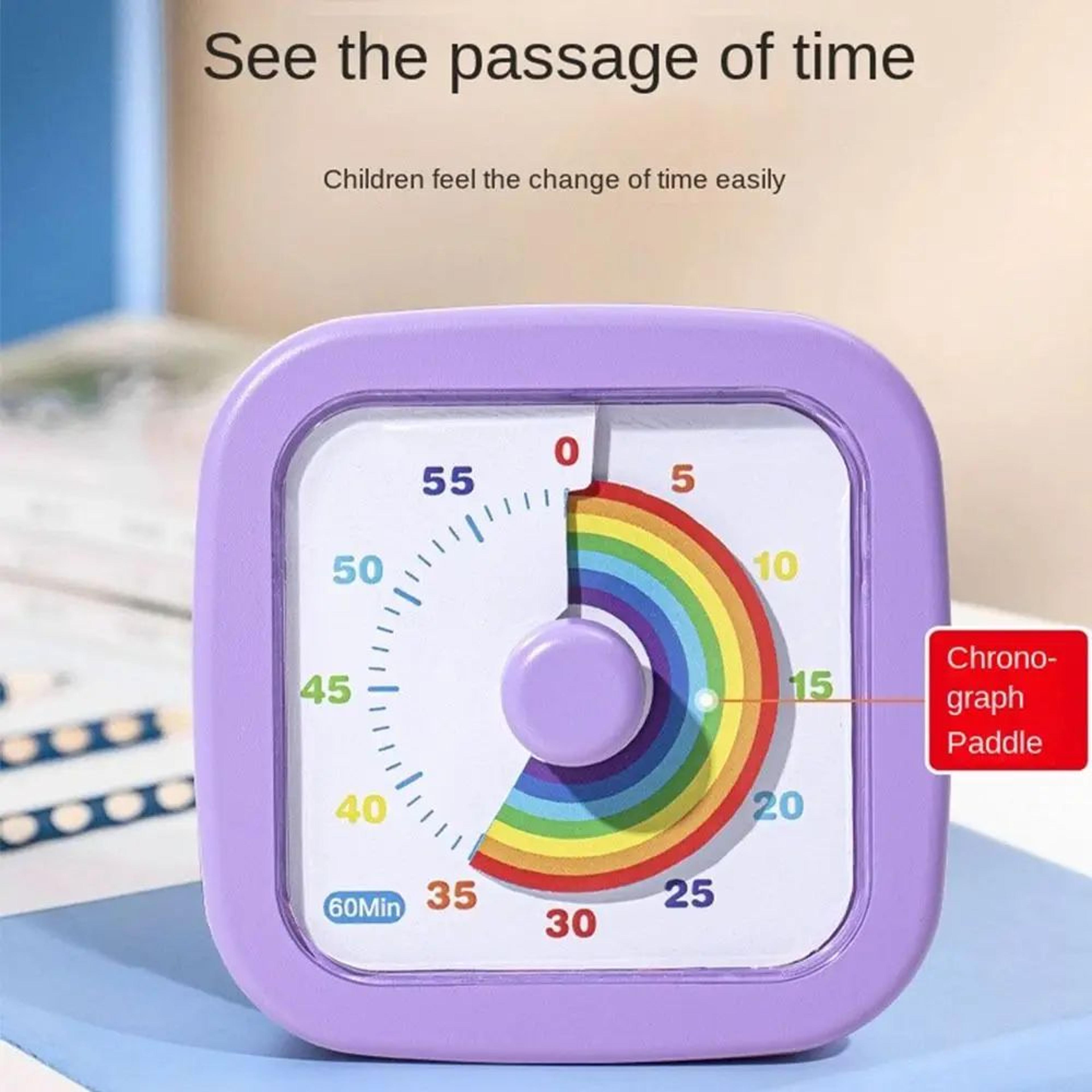 60 minute visual timer – ultra silent countdown alarm clock for kids, adults, kitchen, study, school & productivity