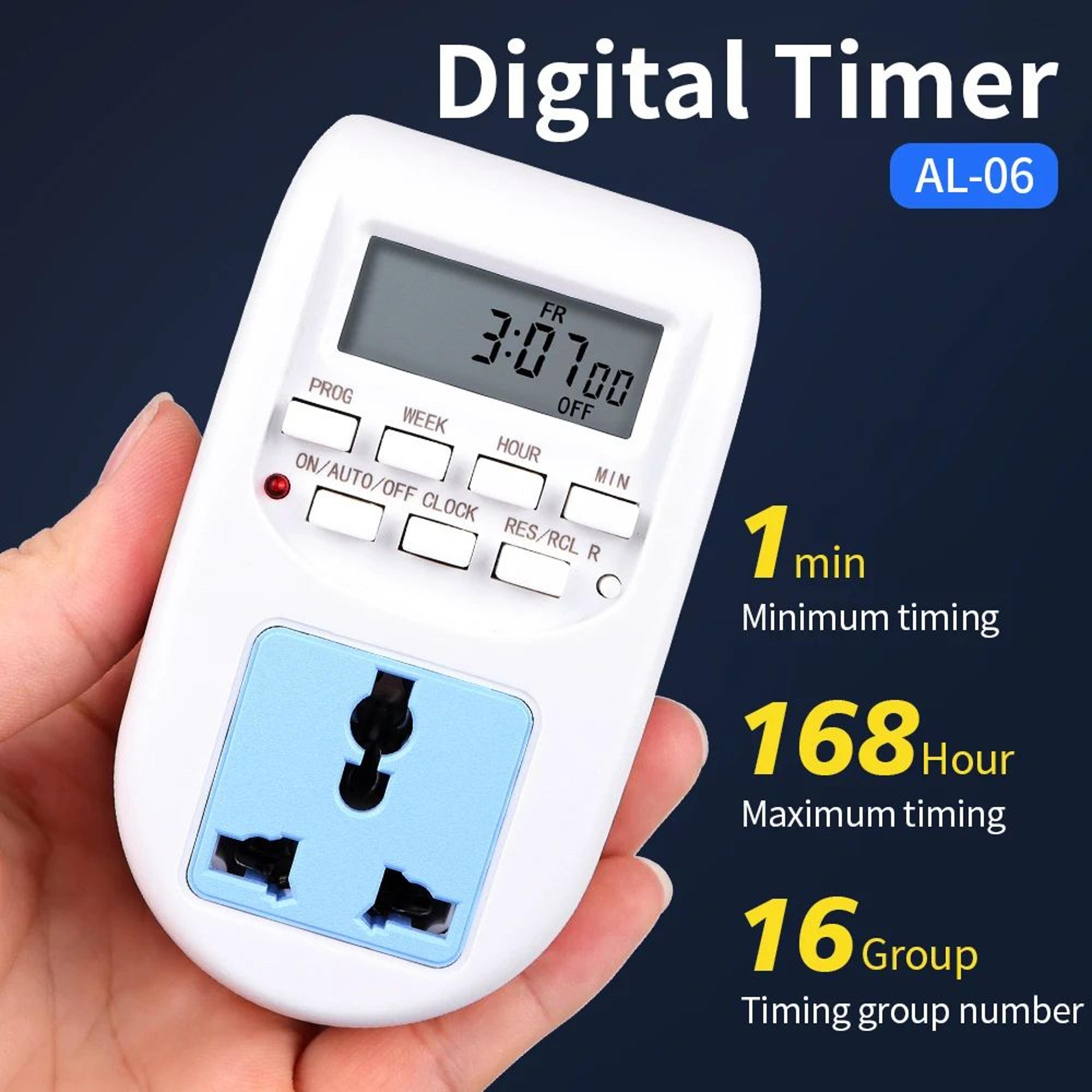 10a digital timer switch – programmable weekly electronic socket outlet for lights, fans, pumps & kitchen appliances
