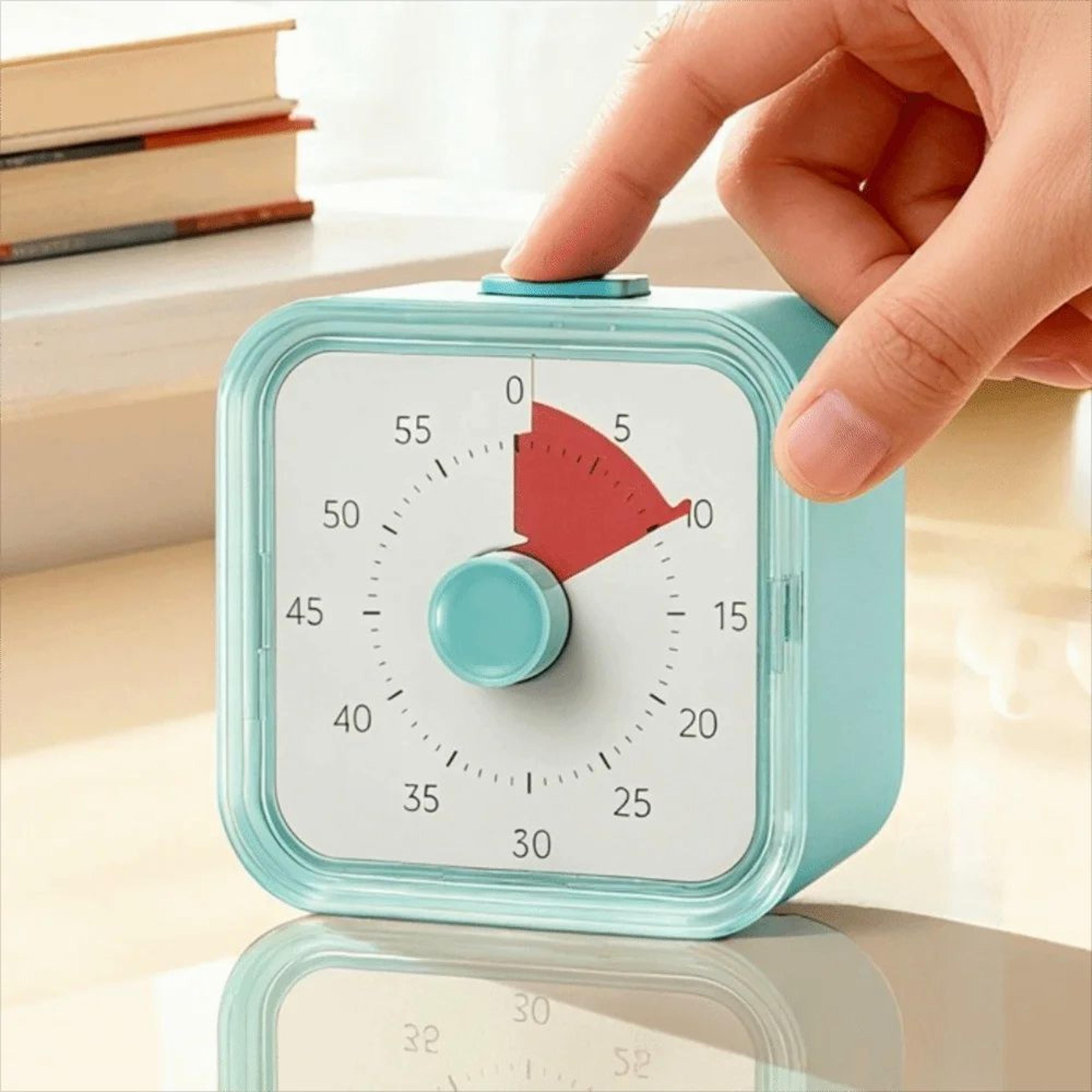 60 minute visual timer – ultra silent countdown clock for kids, adults, kitchen, classroom, study & productivity