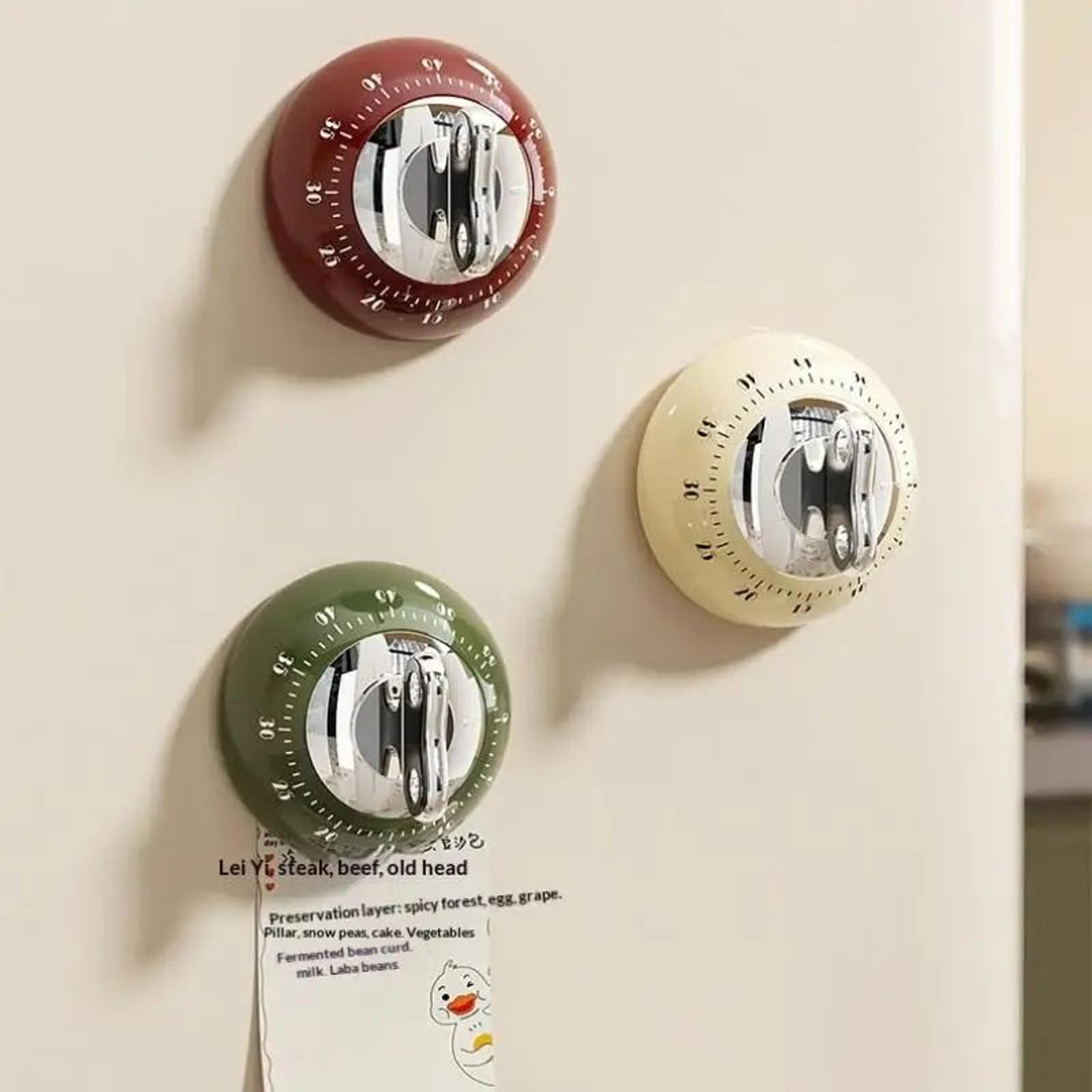 60 minute magnetic countdown timer – easy dial visual alarm for kitchen cooking, kids study, office & time management