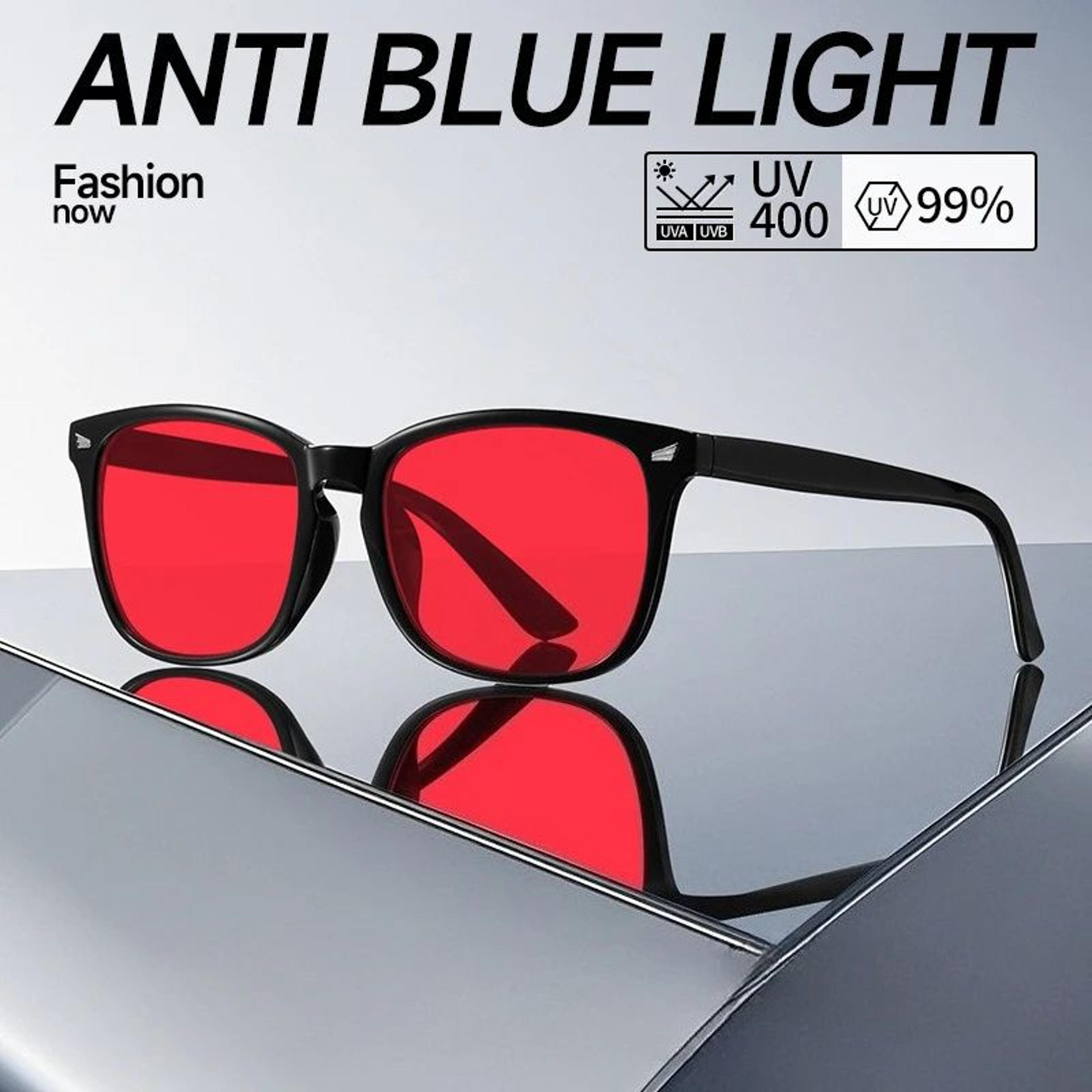 blue light blocking glasses – red orange yellow tinted lenses for screen comfort, gaming, work & better sleep