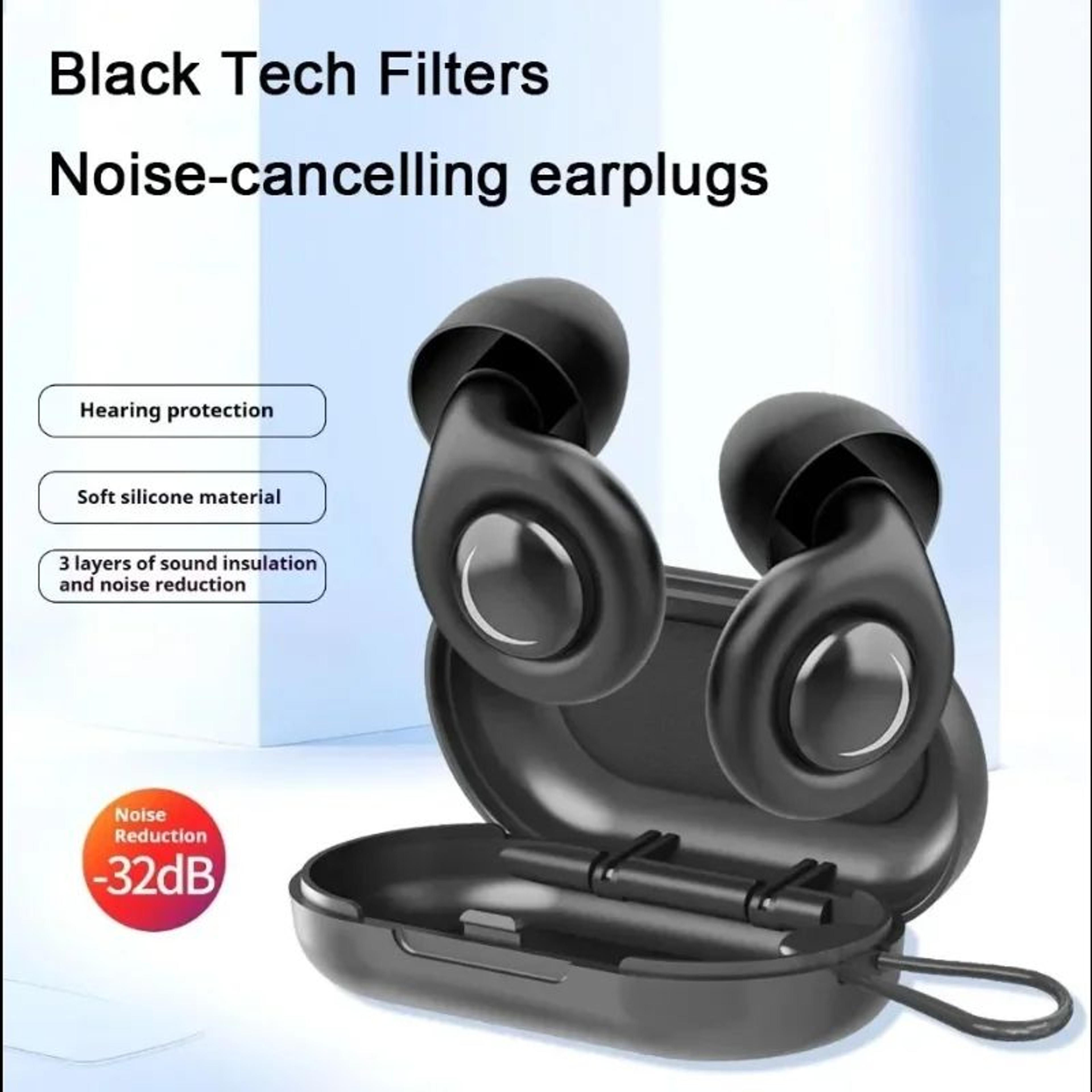 reusable silicone noise reducing earplugs – soft hearing protection for sleeping, concerts, travel, work & snoring