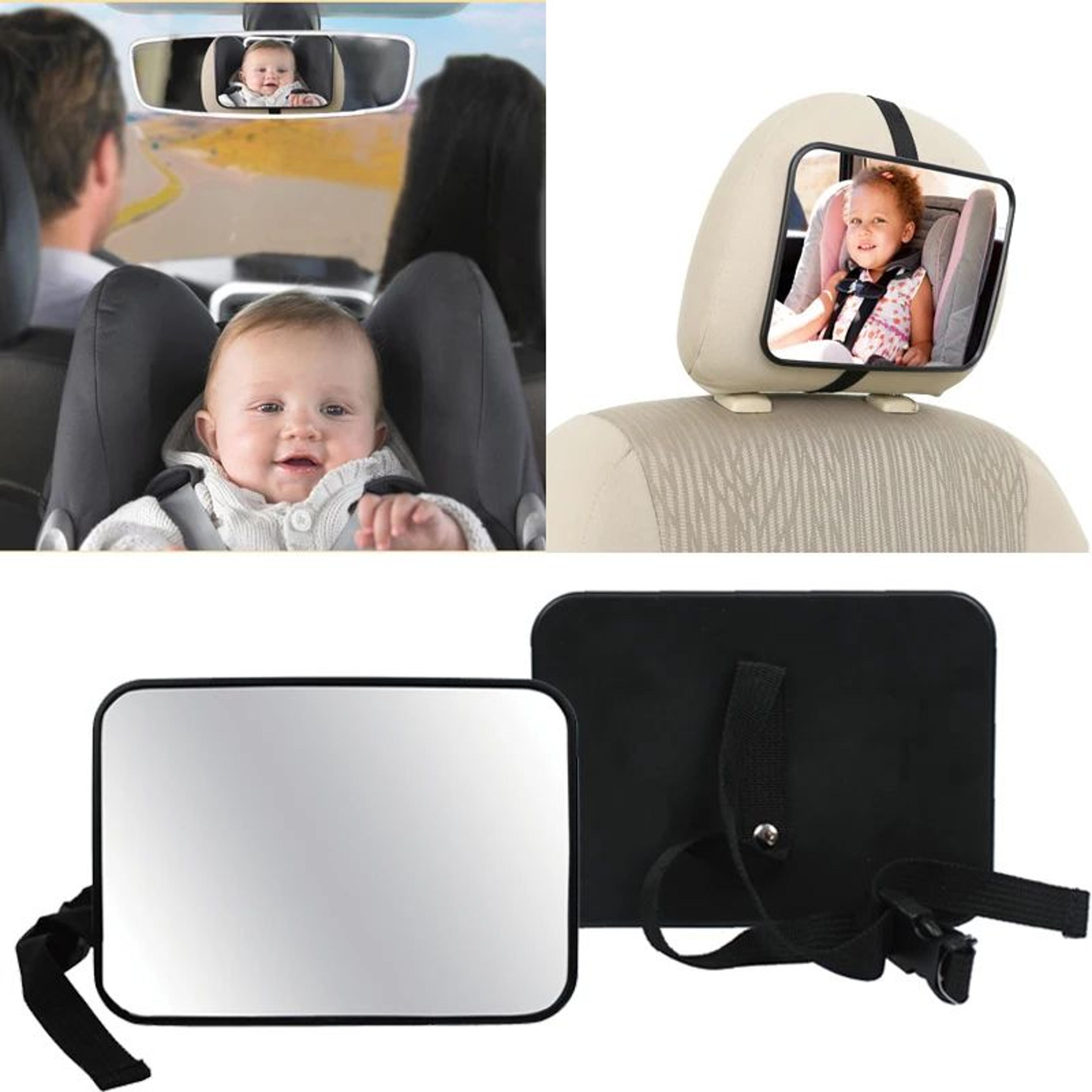 adjustable baby car mirror – wide view rear seat safety monitor for infant & child headrest travel 0-6 years