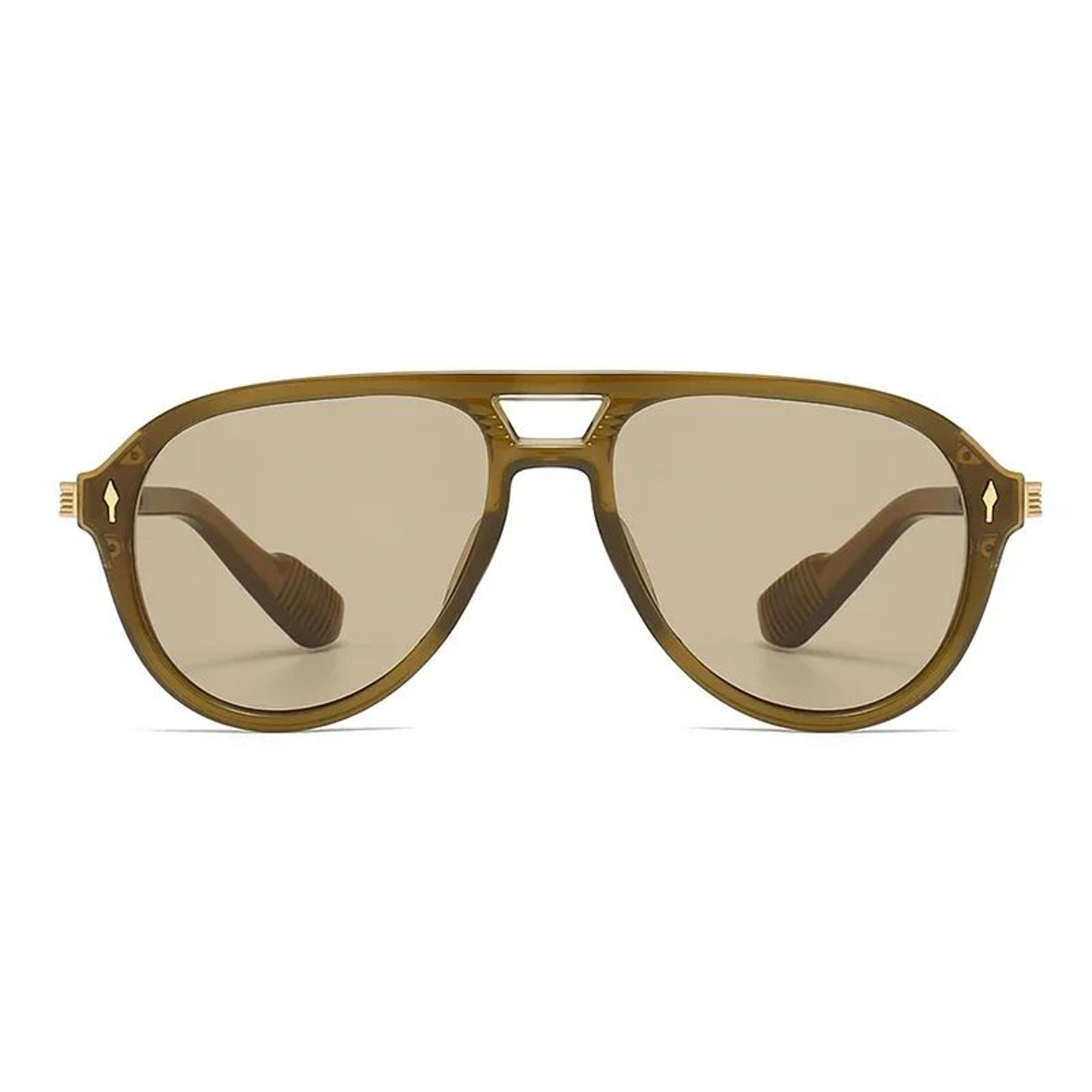 men's retro aviator sunglasses – double bridge square frame fashion shades for driving travel outdoor style