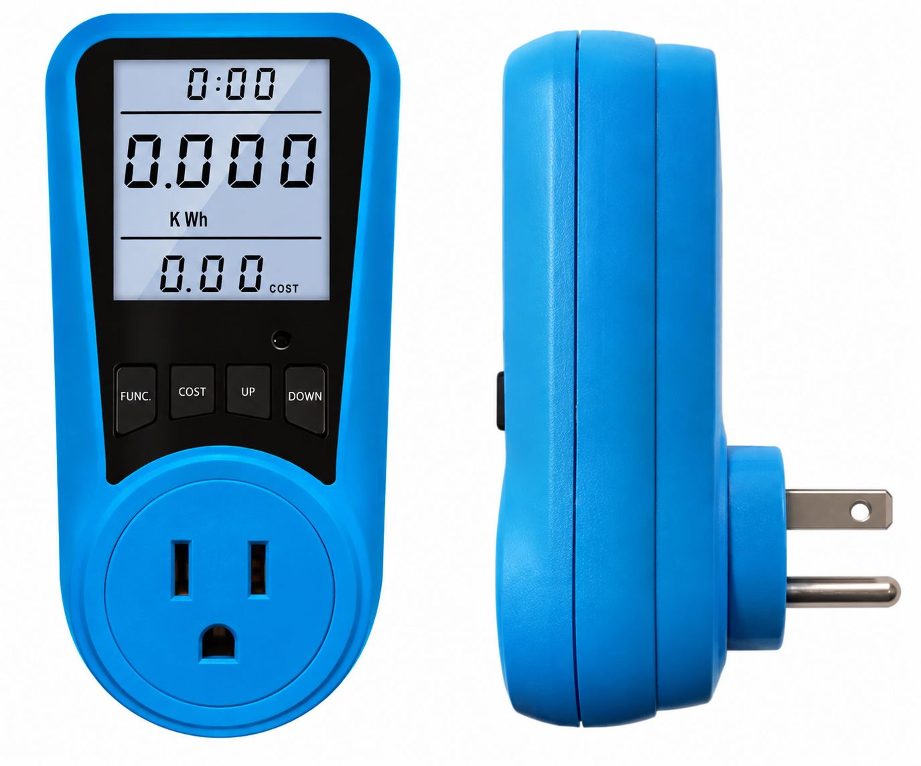digital electricity usage meter – plug-in watt voltage current kwh cost power analyzer with lcd display us plug