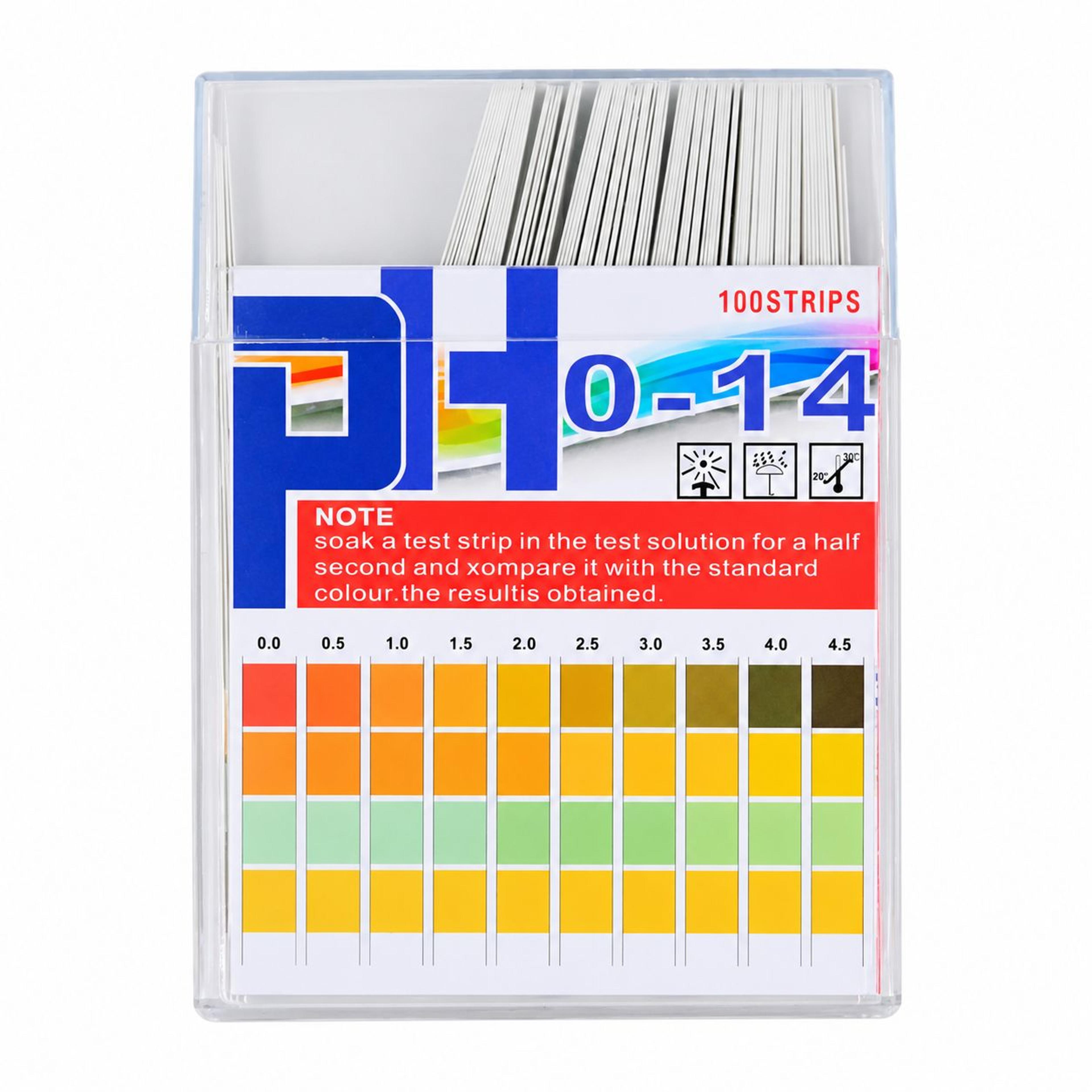 100-count ph test strips – 0-14 full range litmus paper water testing kit for drinking water aquarium pool & lab