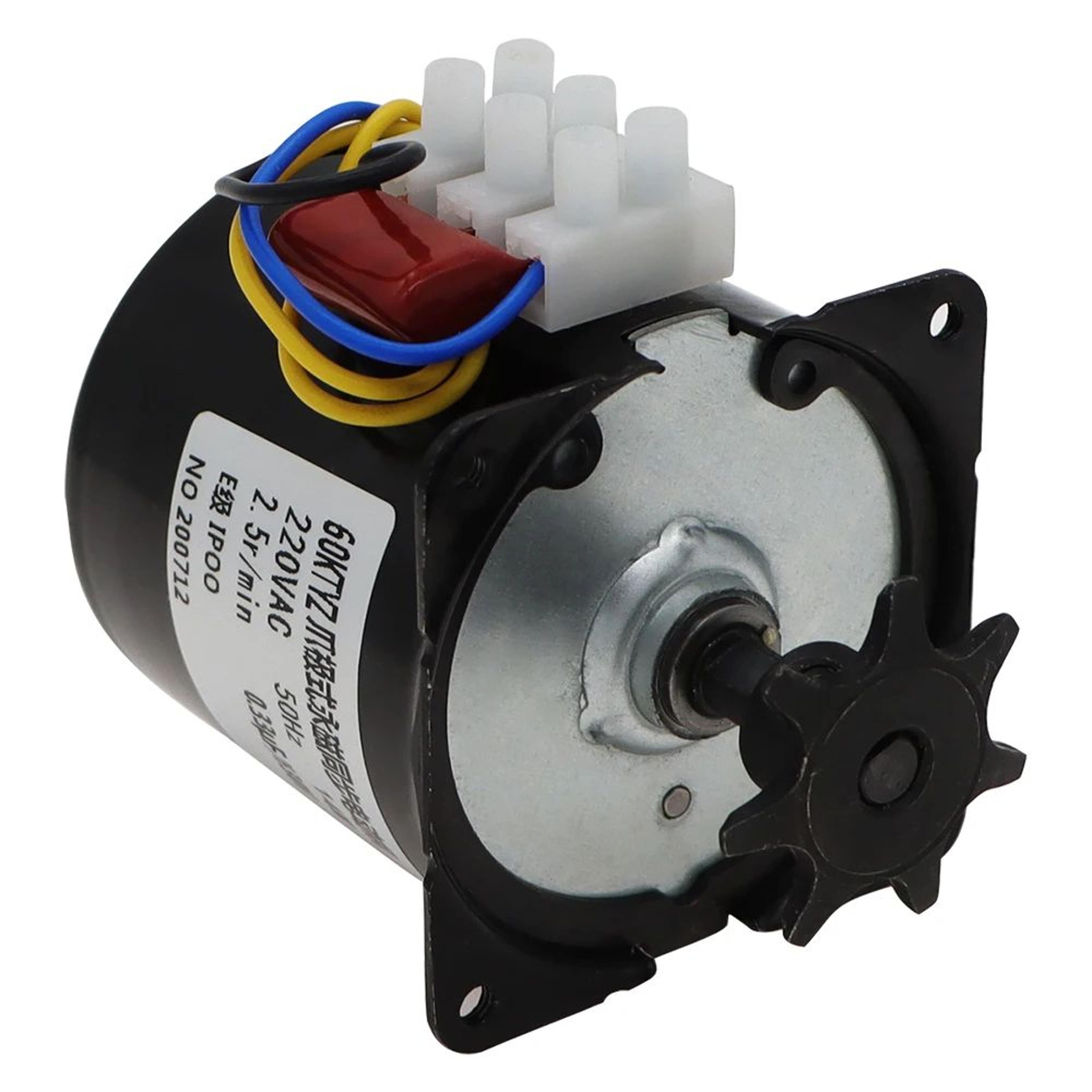 60ktyz ac 220v synchronous gear motor – 14w 50hz 2.5 rpm low speed reversible motor for incubator & machinery