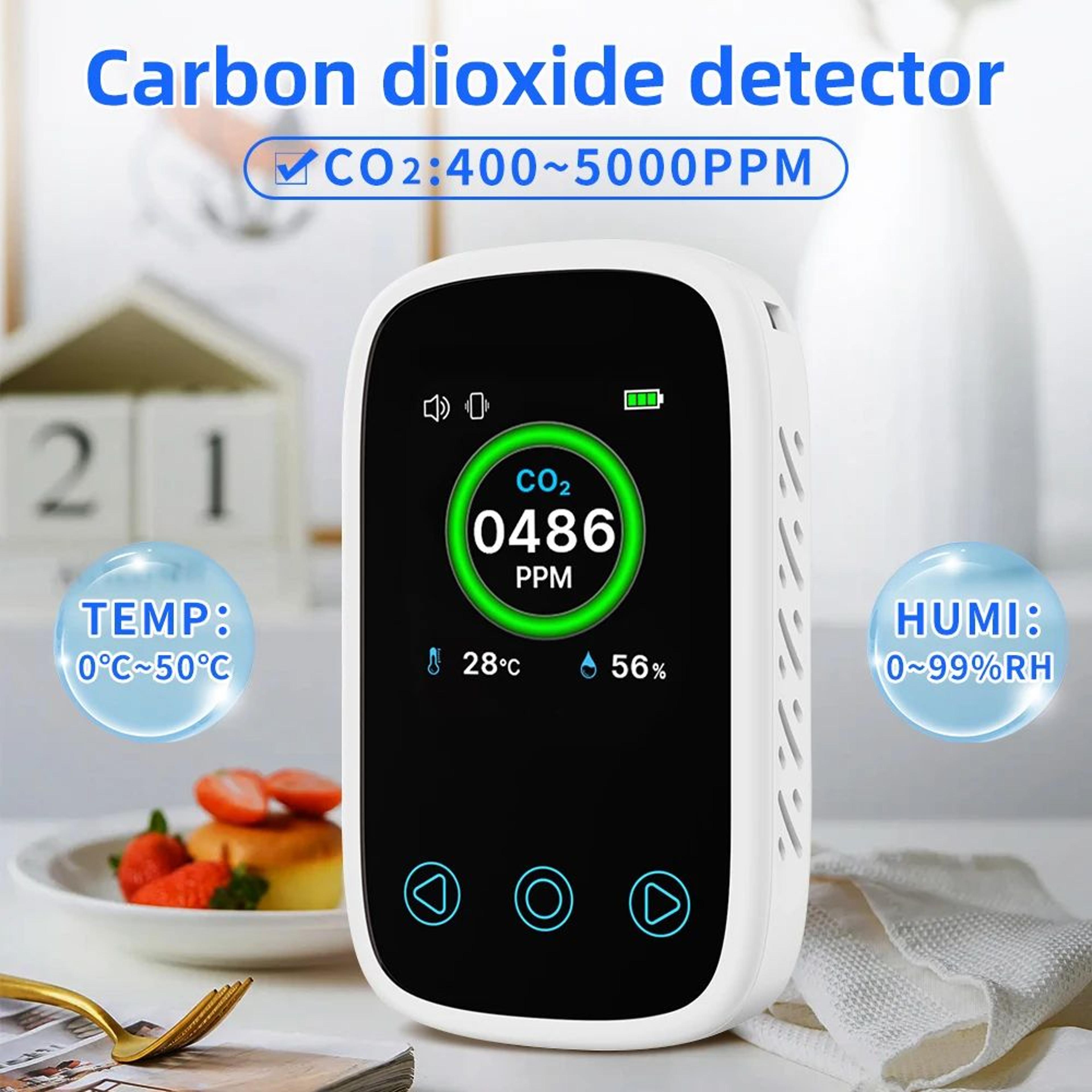 3-in-1 air quality meter – ndir co2 temperature humidity monitor with lcd voice vibration alarm for home & office