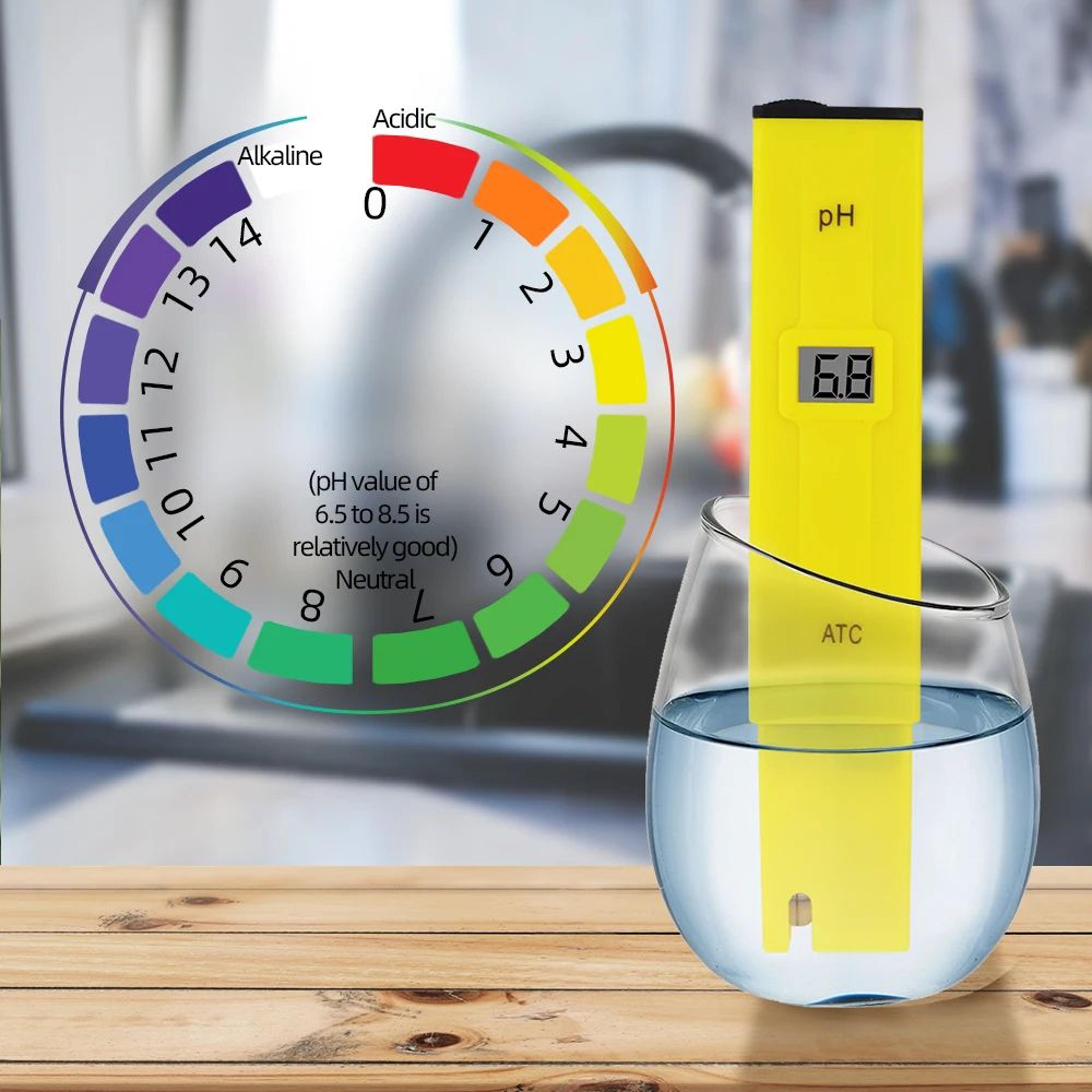 digital ph meter pocket pen – 0.0–14.0 ph water tester with calibration buffers for aquarium pool lab & drinking water