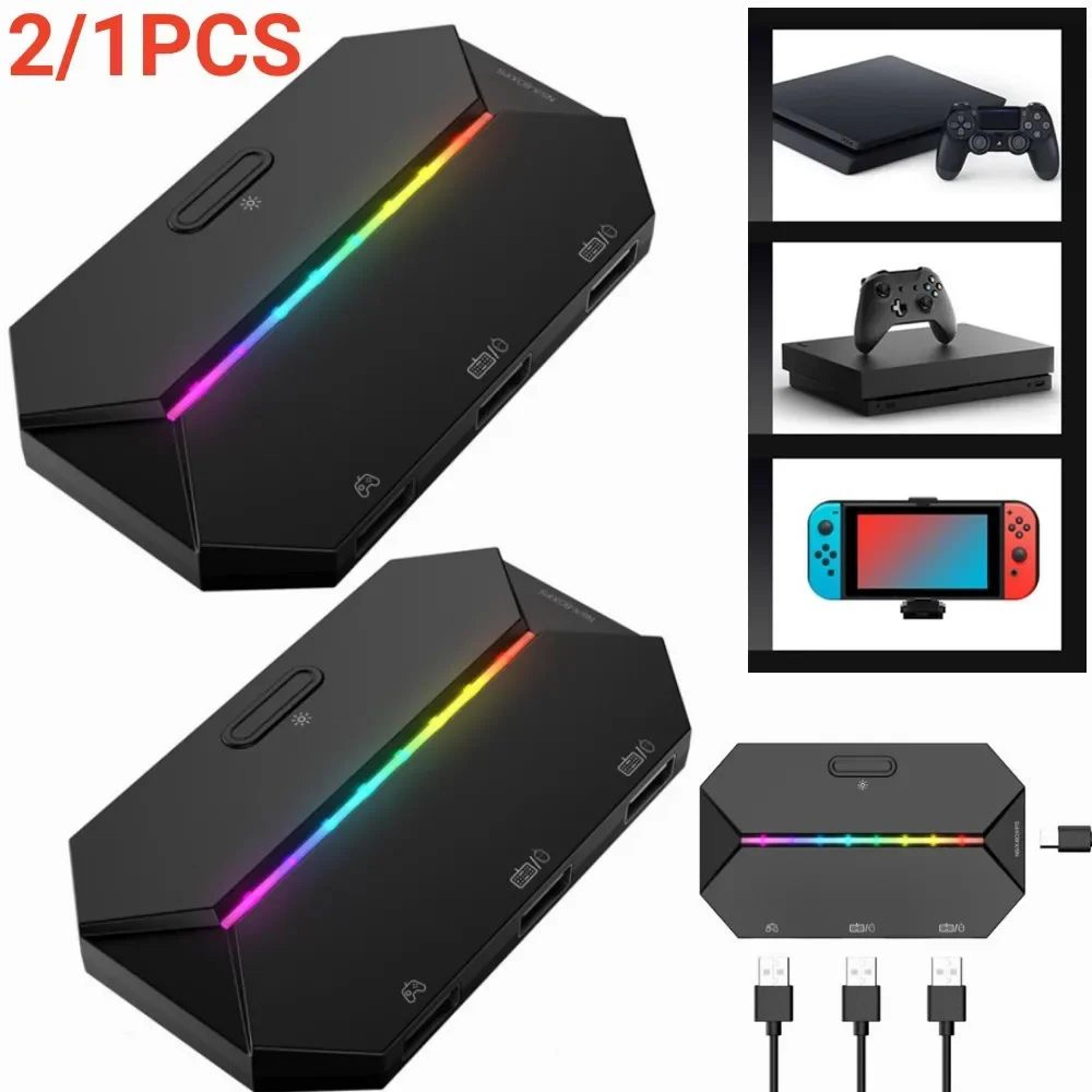 wired gaming keyboard mouse converter – portable controller adapter for switch xbox one ps3 ps4 consoles