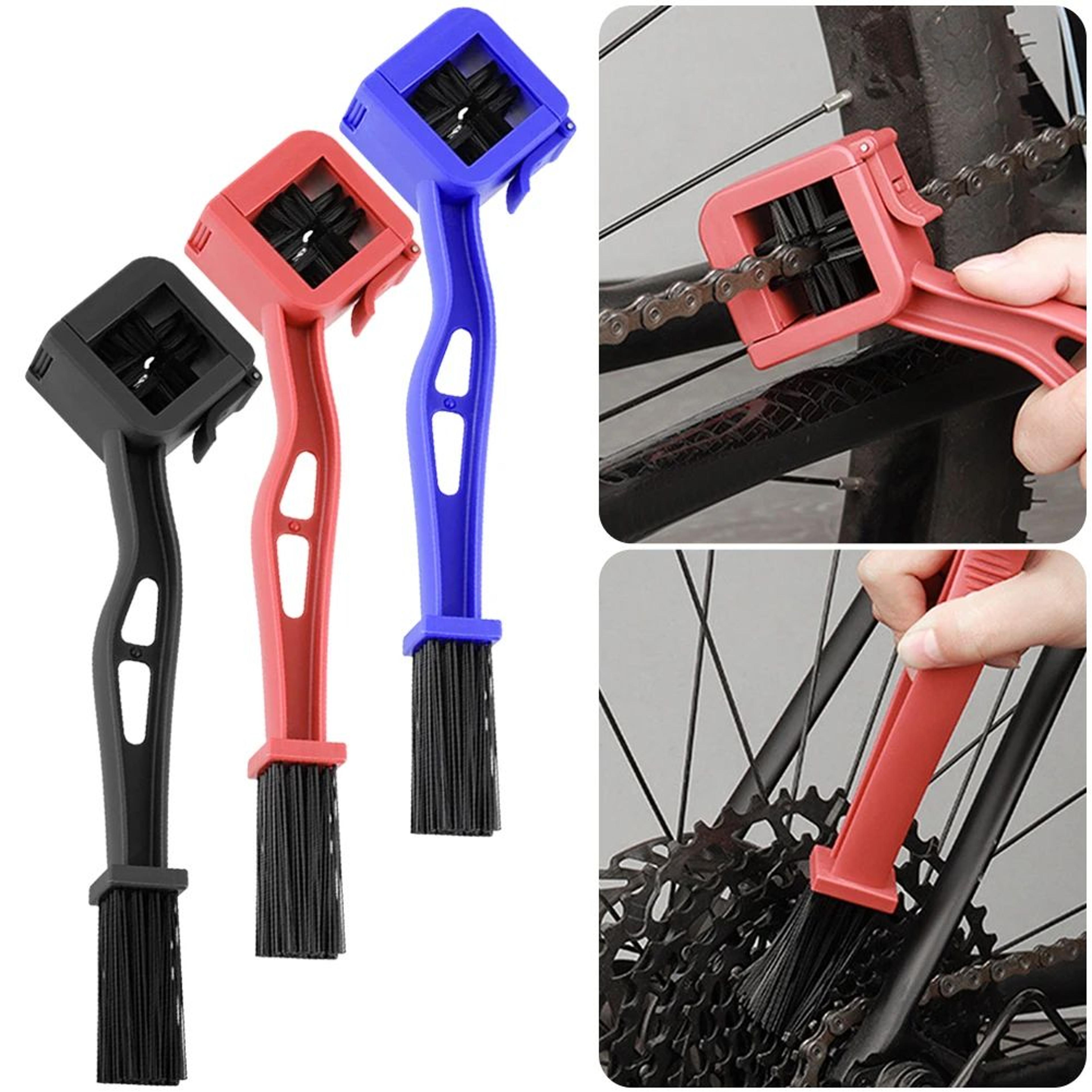 bike chain cleaning brush – dual-head wraparound scrubber for bicycle & motorcycle chain sprocket maintenance tool
