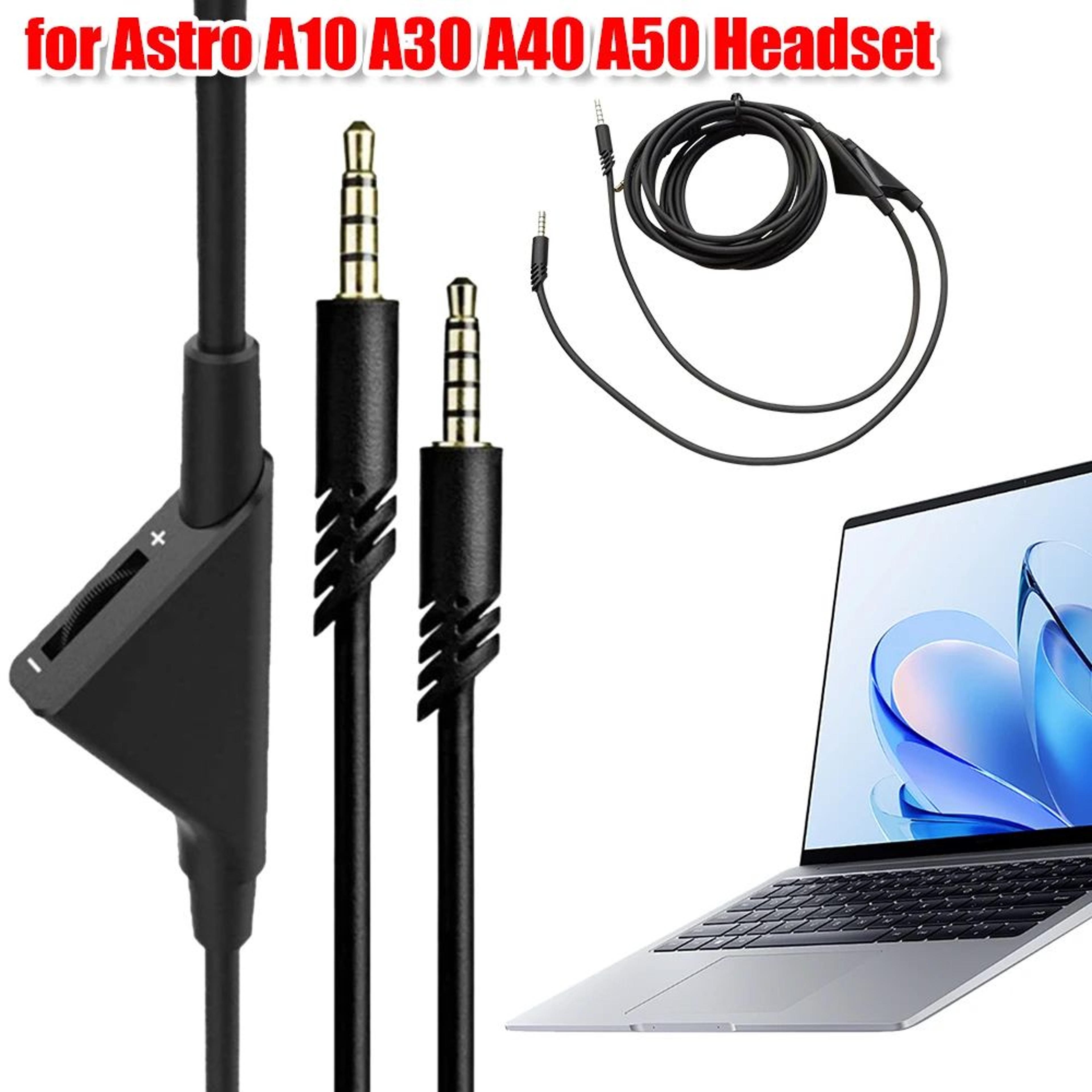 6.5 ft gaming headset audio cable – 3.5mm replacement cord with volume control for a10 a30 a40 a50 pc ps4