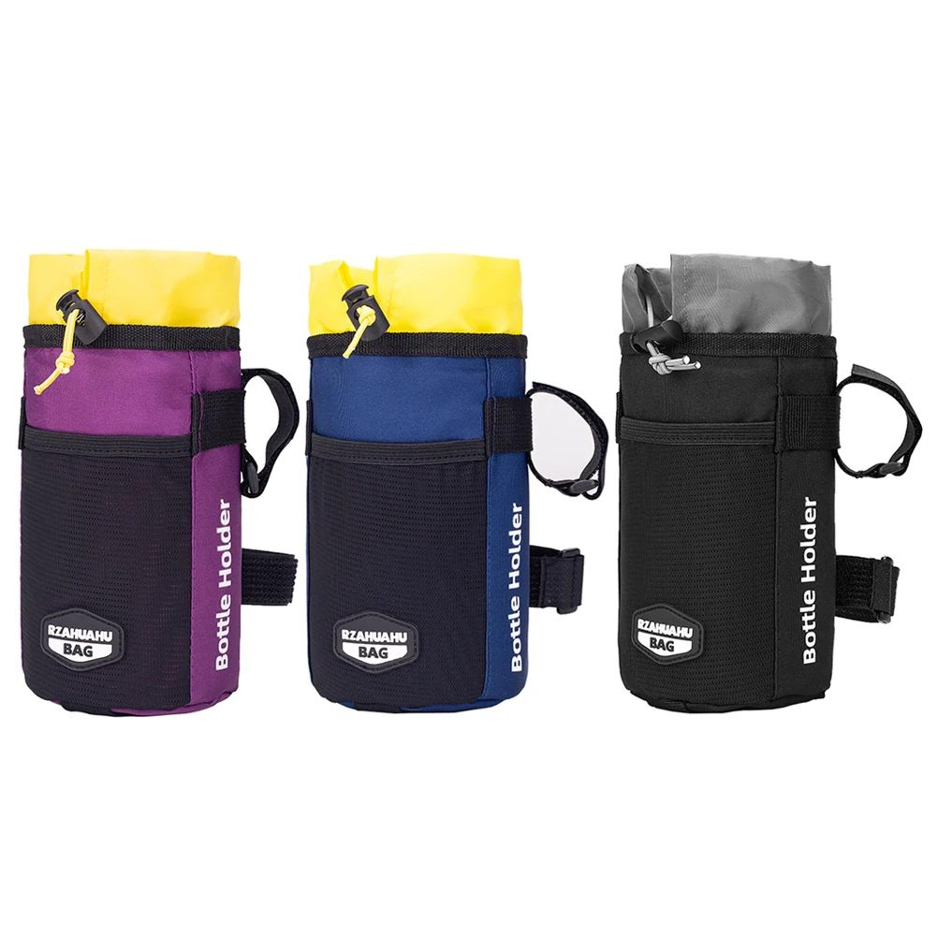 1l insulated bicycle water bottle carrier bag – splash-resistant mtb handlebar pouch for 32 oz bottles & cycling gear