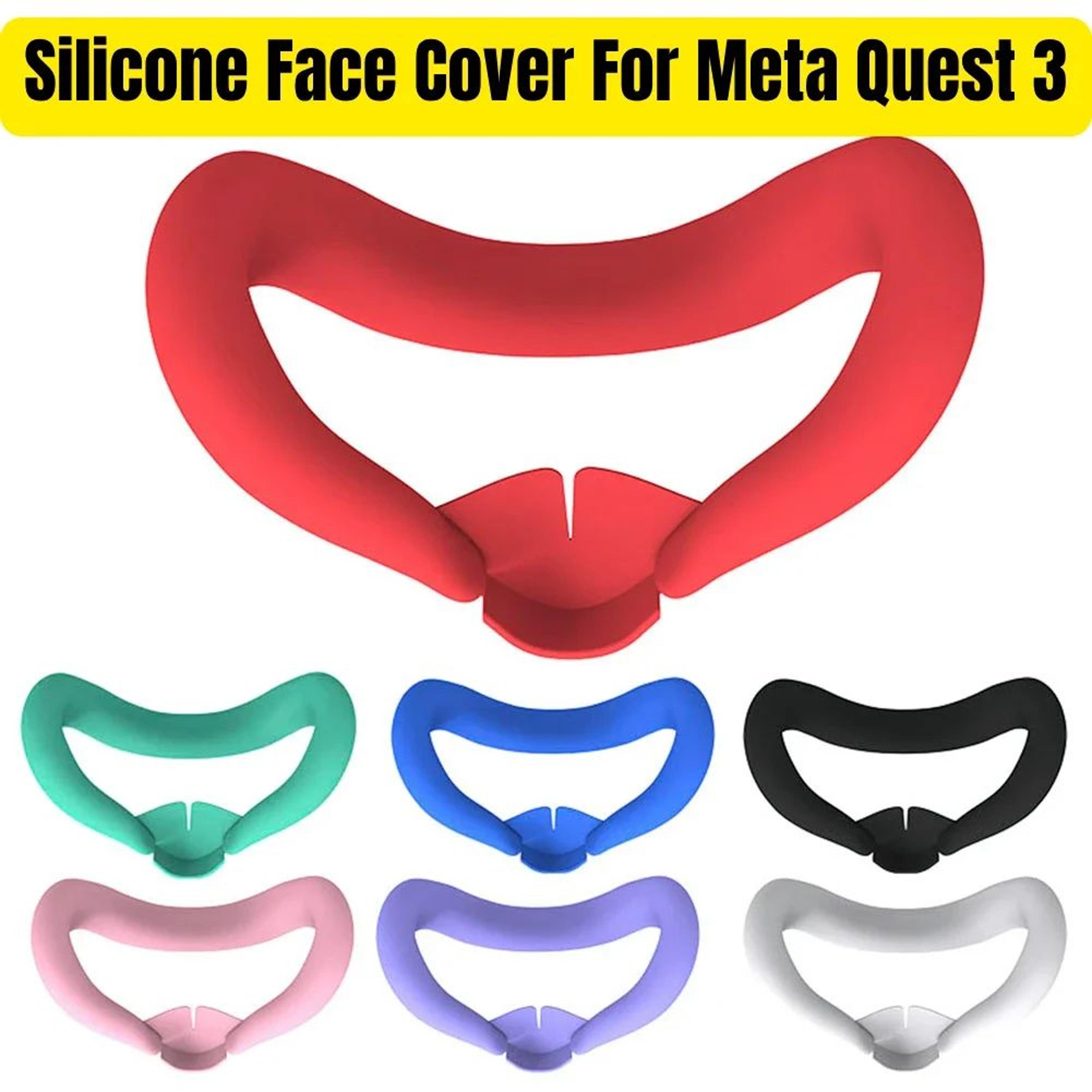 silicone vr face cover – sweatproof breathable eye mask blackout face cushion replacement for meta quest 3 accessories