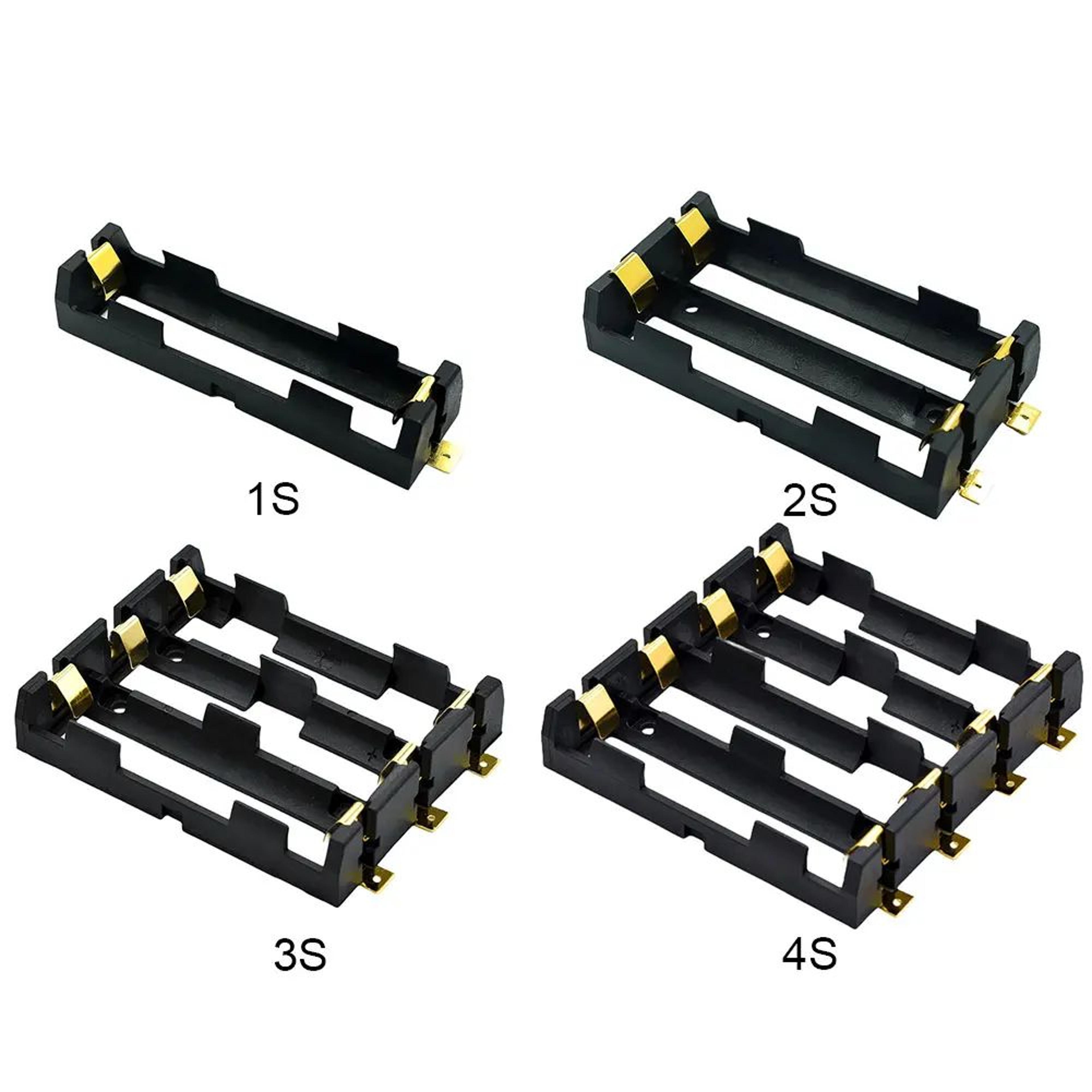 18650 smt battery holder – 3.7v smd pcb mount battery box with bronze pins for diy power supply & electronics