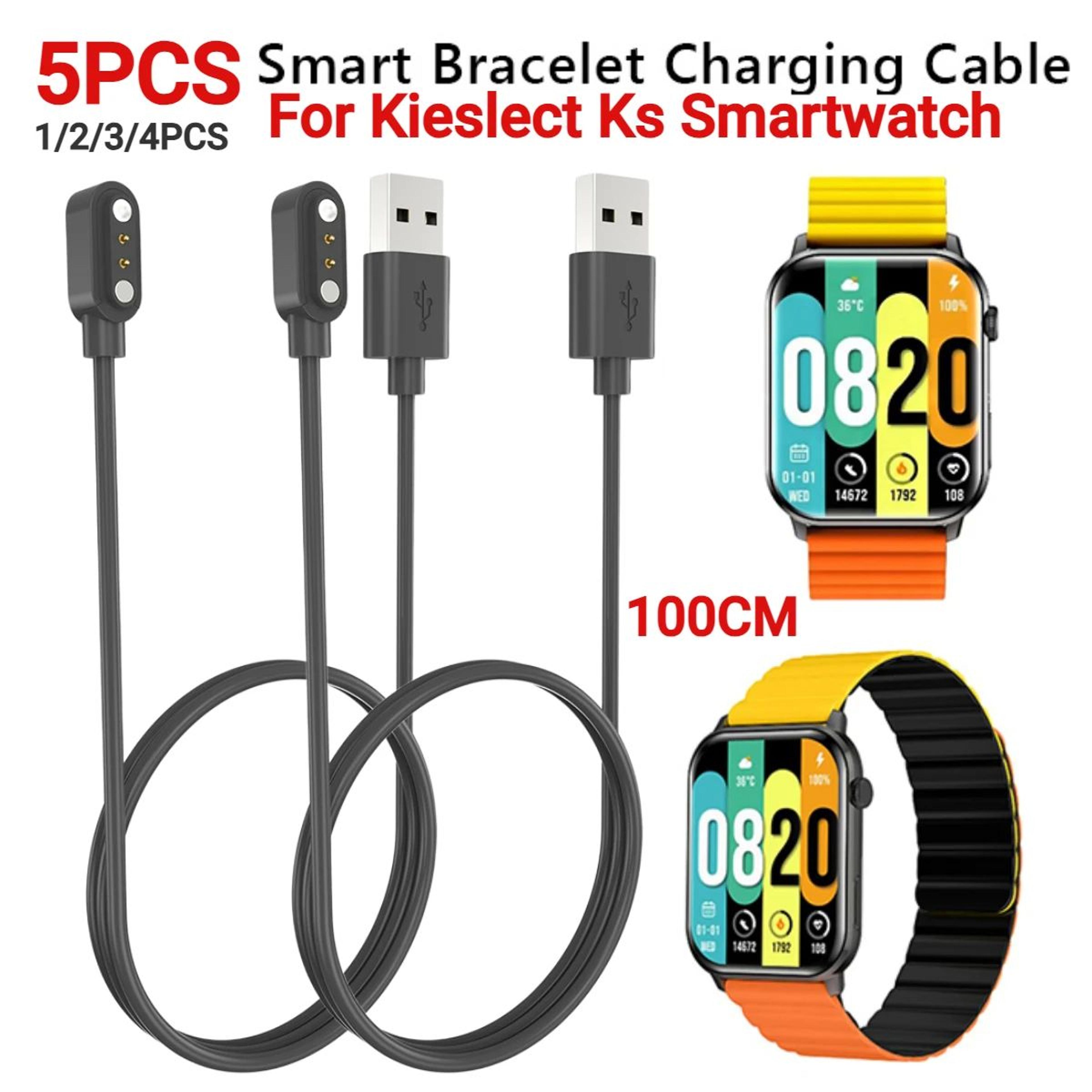 39.4 in magnetic usb charging cable – fast stable charger dock power cord for kieslect ks pro smartwatch accessories