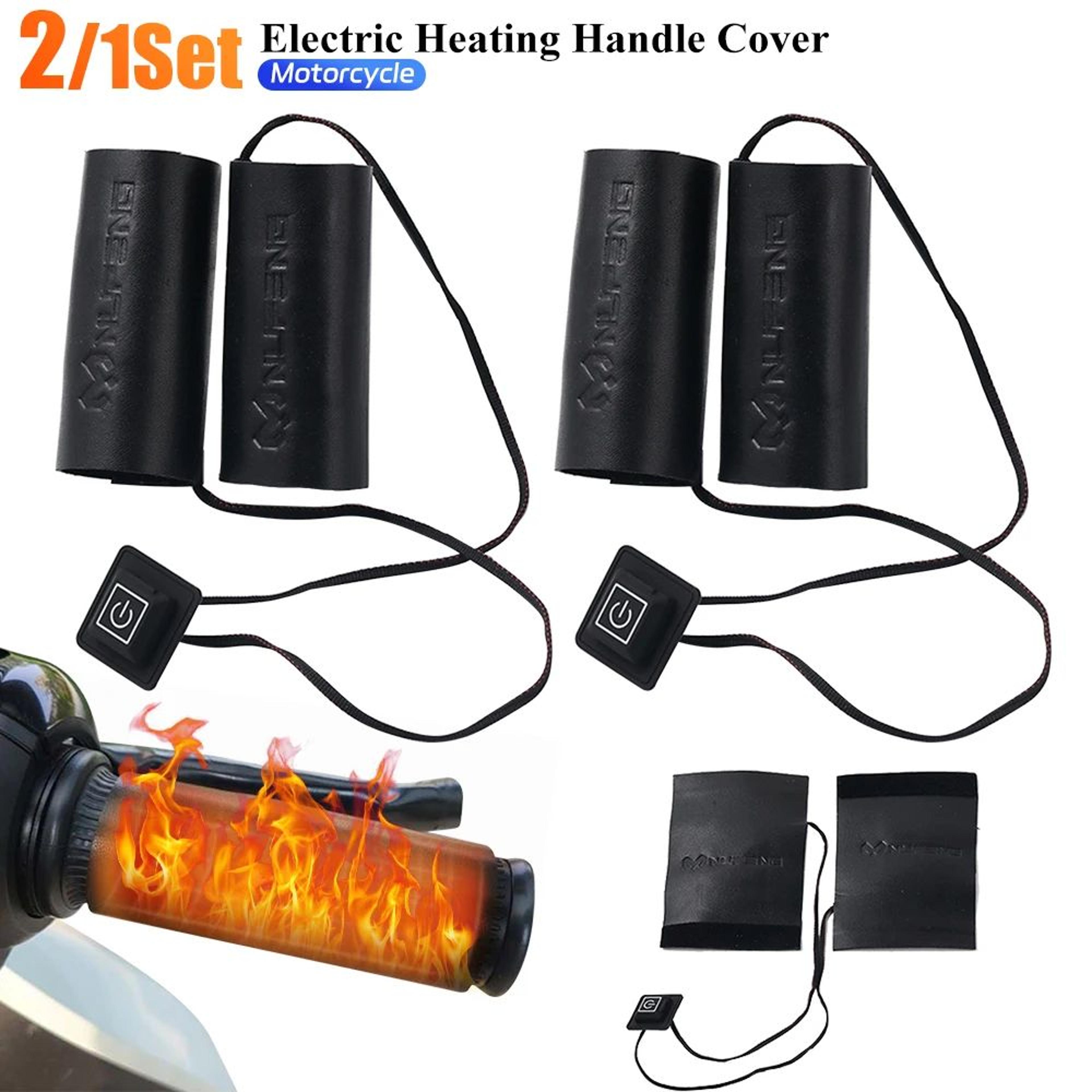usb heated motorcycle handlebar grips – waterproof anti-slip grip warmer sleeves with adjustable heat for atv scooter