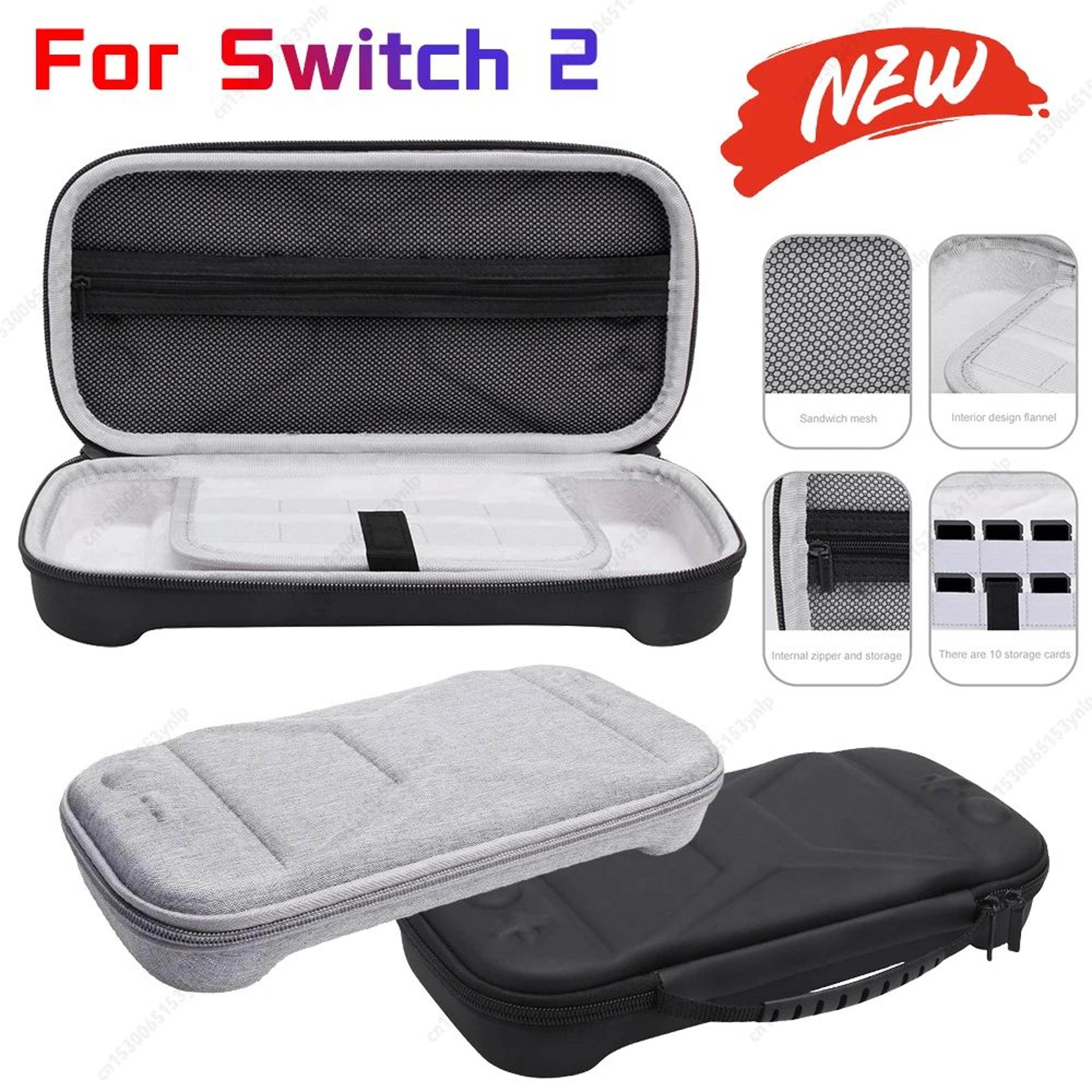 switch 2 carrying case – shockproof eva portable travel storage organizer with game card & accessory pockets