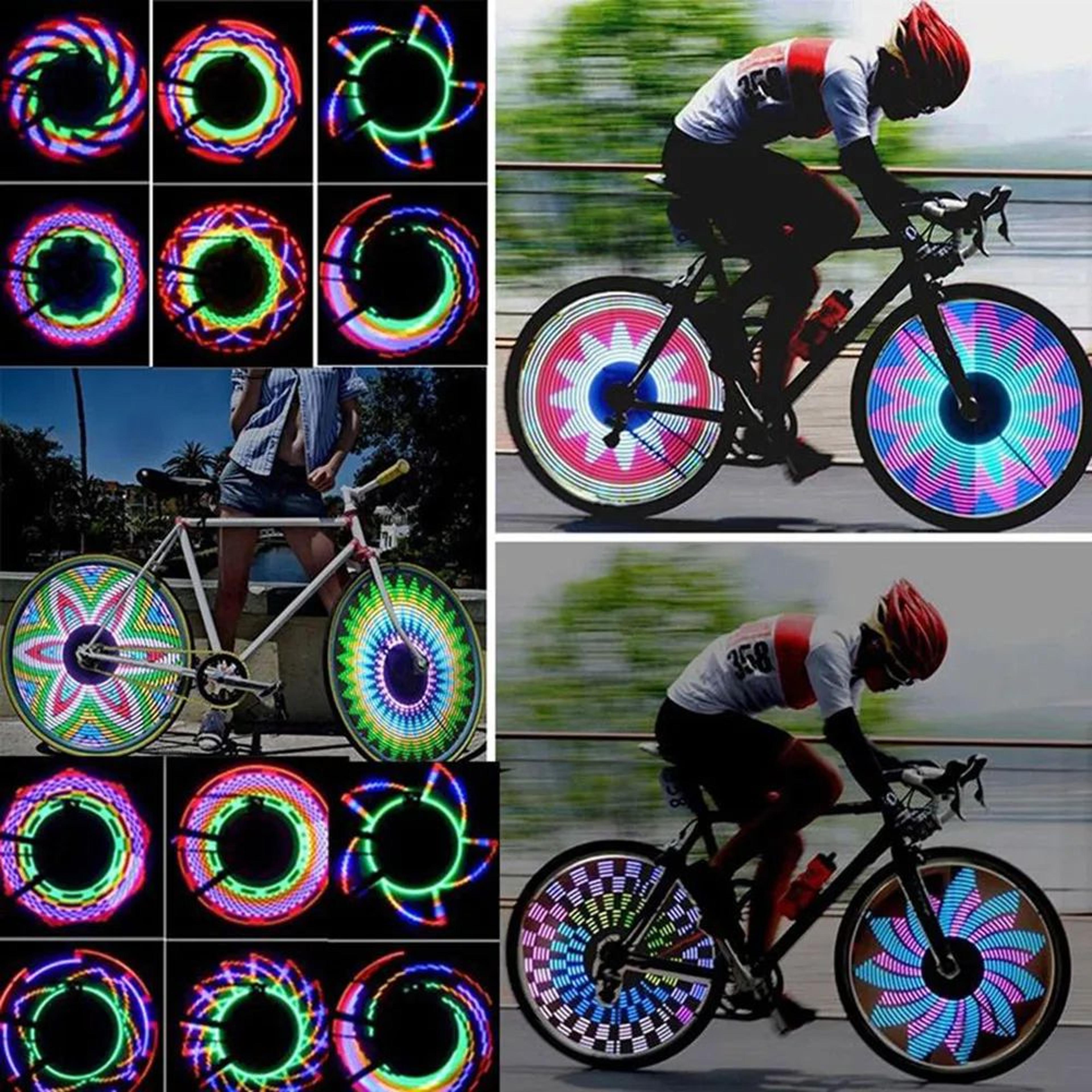 led wheel spoke lights – 32 rgb pattern flashing tire lamps with motion sensor for bicycle & motorcycle night riding