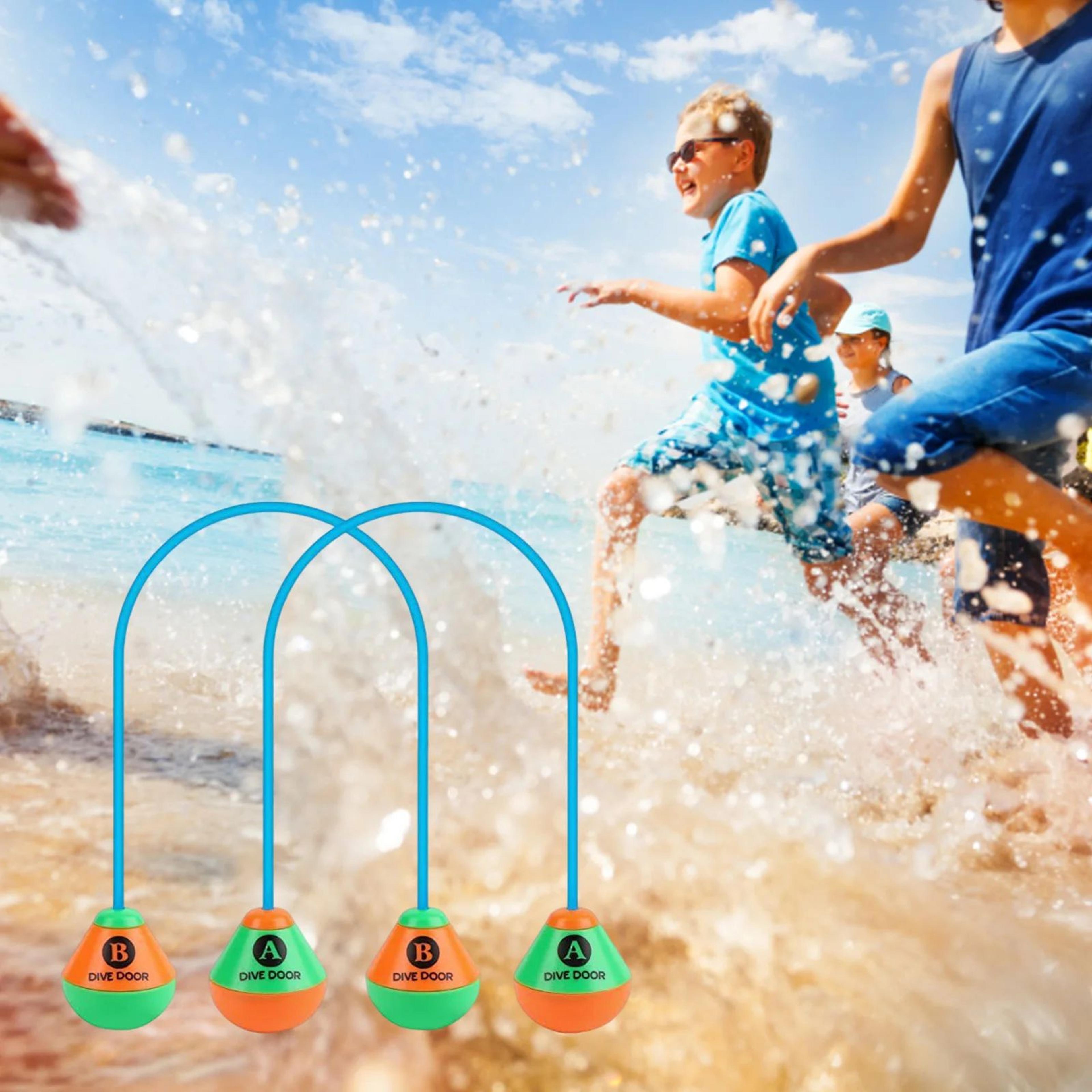 underwater diving door rope – 59 in reusable swim-through ring game for kids & adults pool training sports