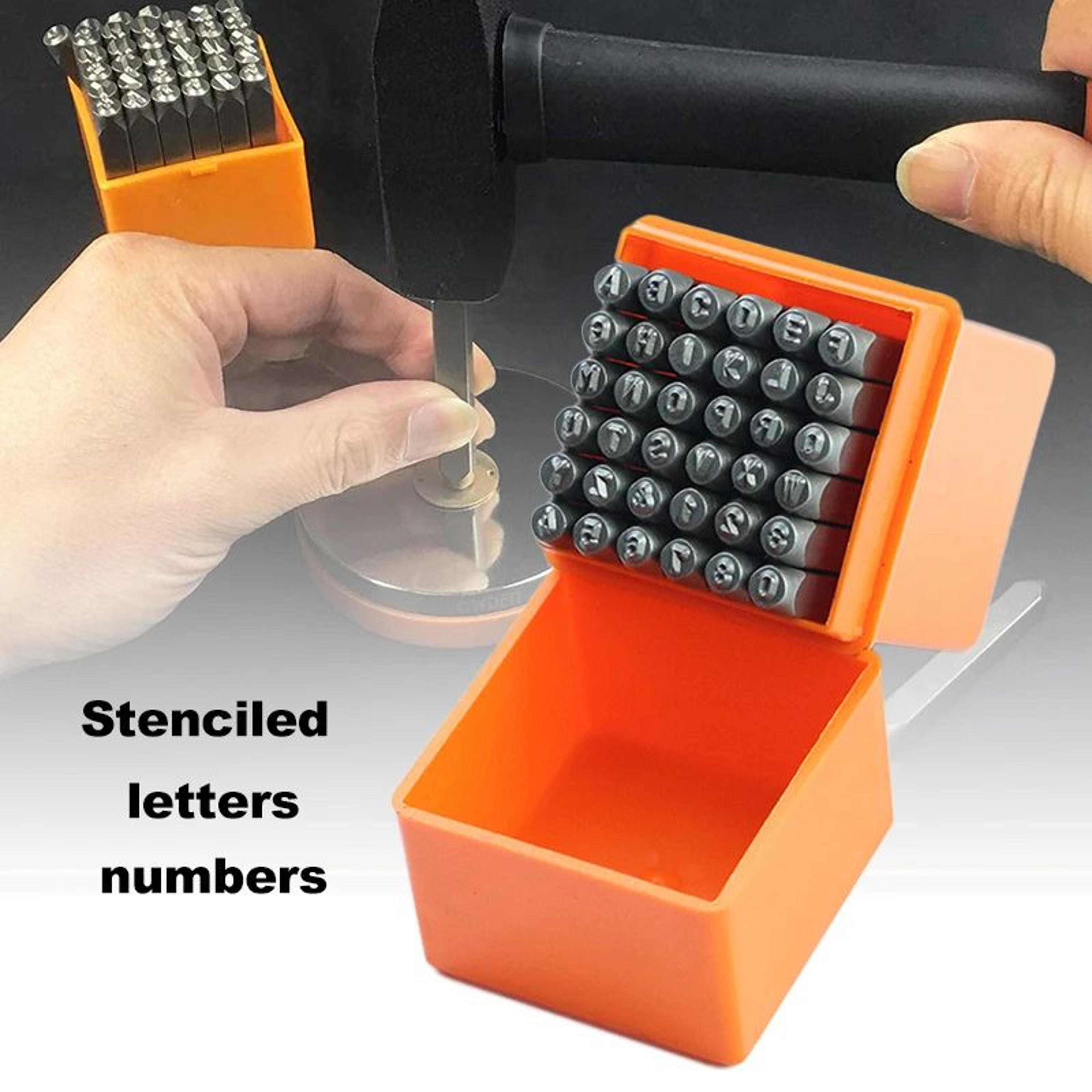 36pcs metal letter & number stamp punch set – hardened steel engraving tools for jewelry leather wood & diy projects