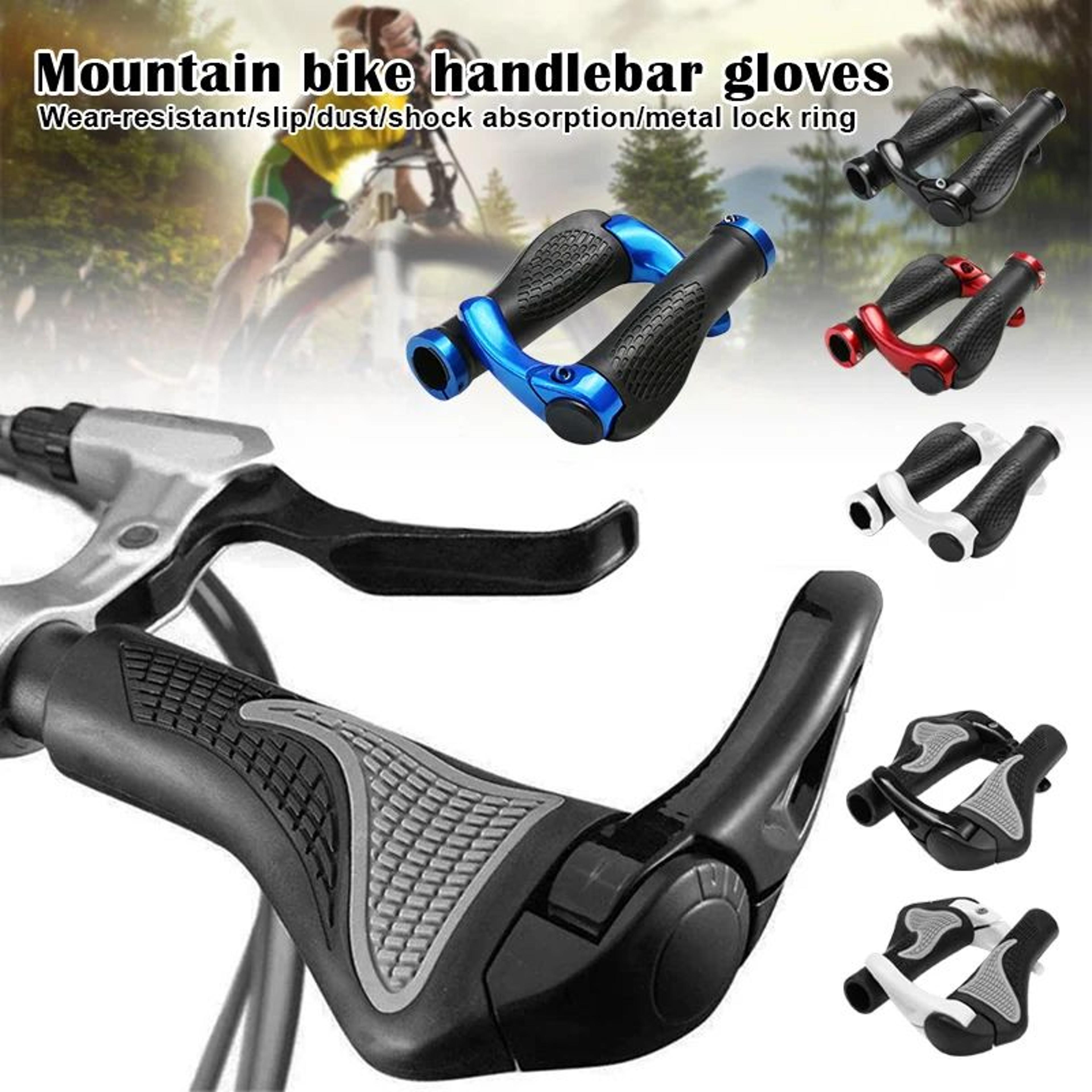 ergonomic bicycle handlebar grips – anti-skid rubber lock-on covers with aluminum alloy support for mtb road bikes