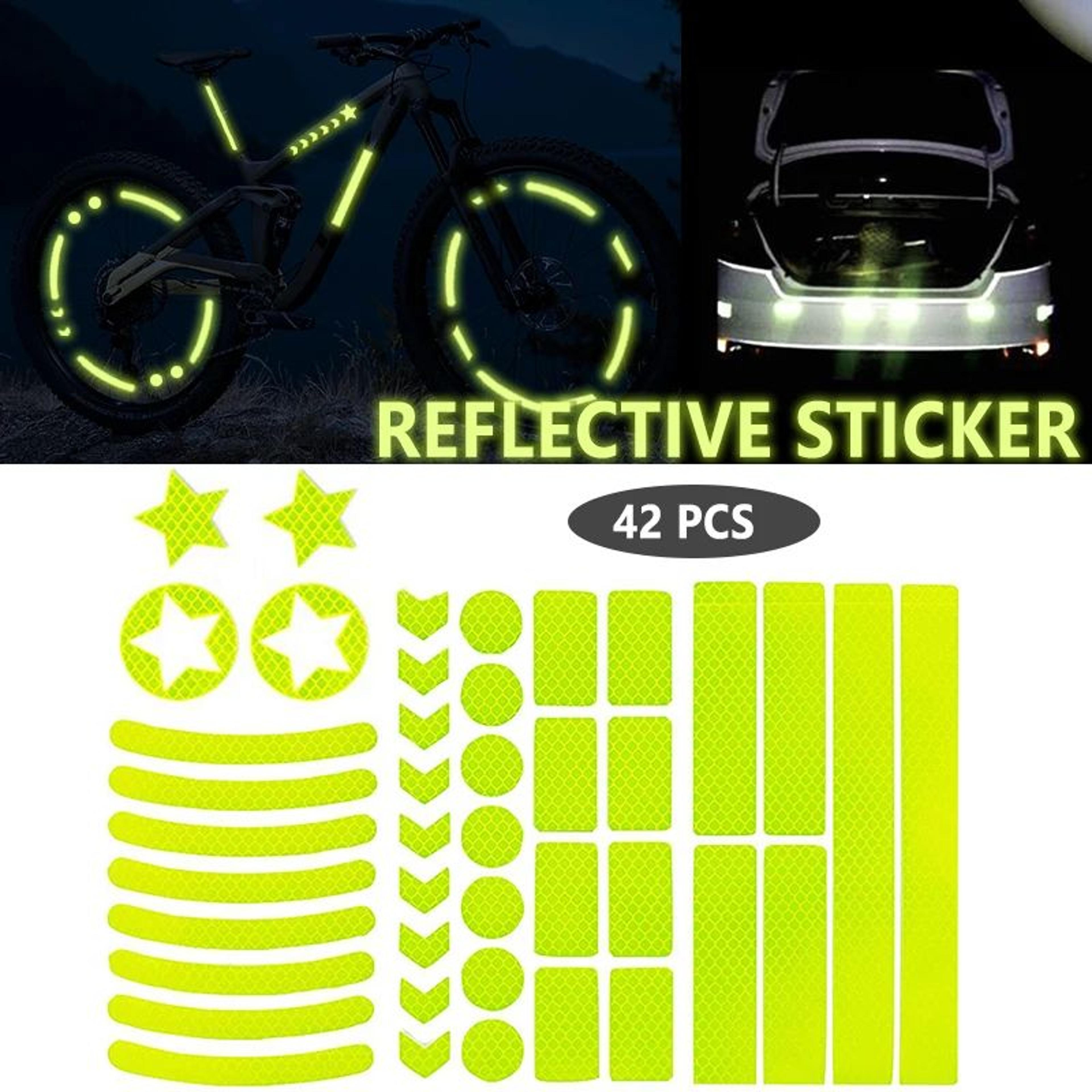 fluorescent reflective warning tape – adhesive anti-collision safety stickers for car bike stairs wall & exterior decor