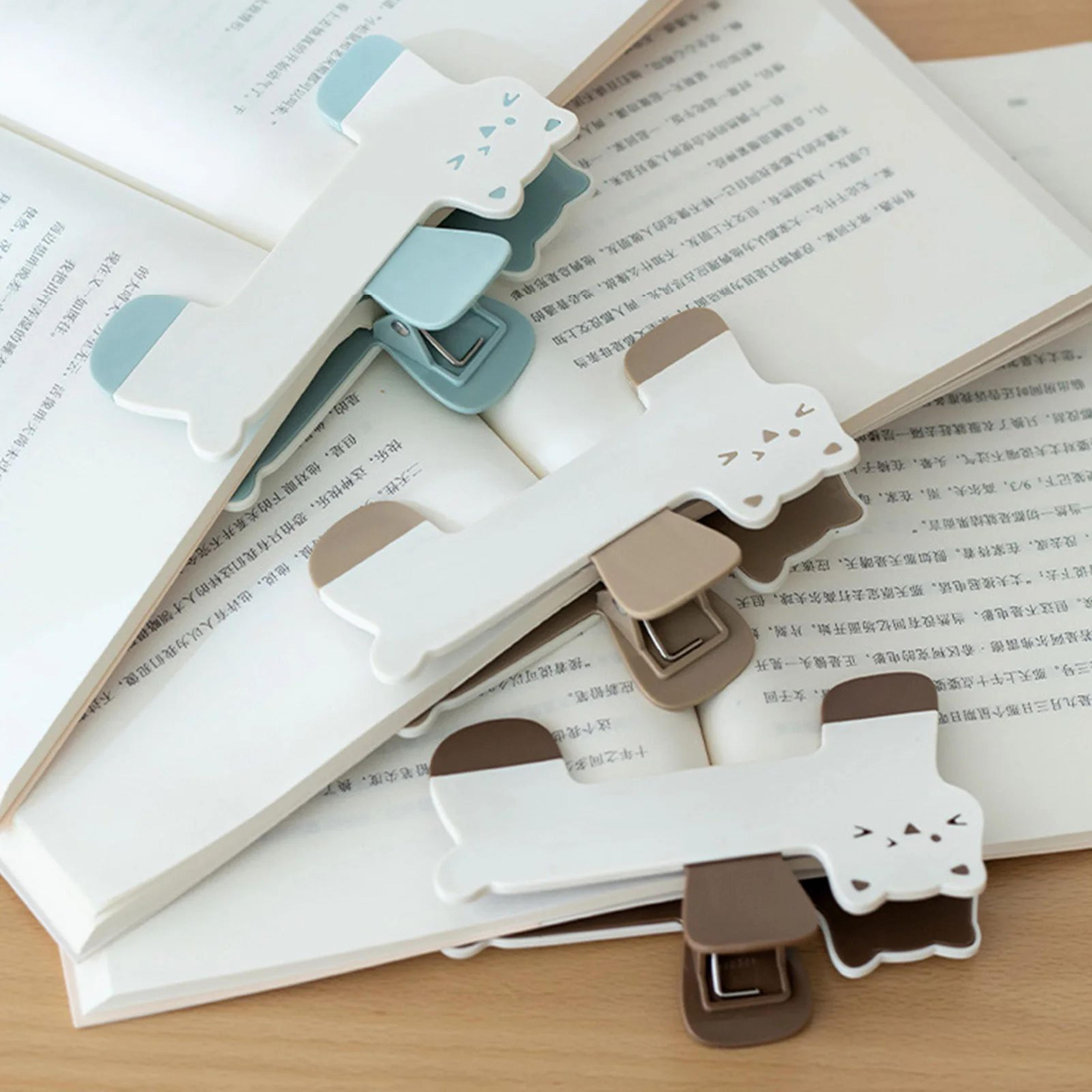 cat book stand holder – hands-free page holder portable reading clip for students book lovers cookbooks textbooks & musi