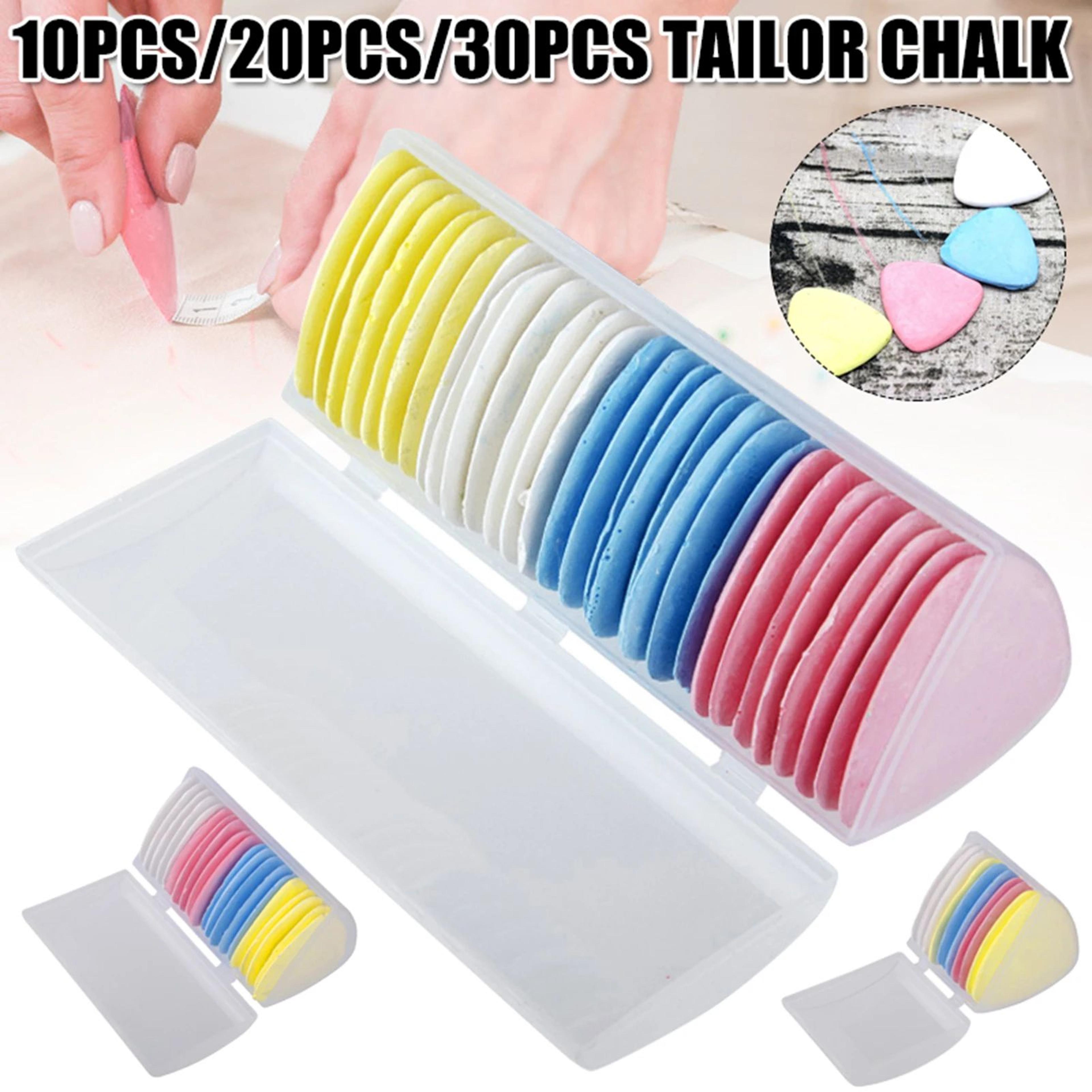 tailor chalk set – multicolor fabric markers with protective boxes for smooth sewing, quilting and craft pattern lines