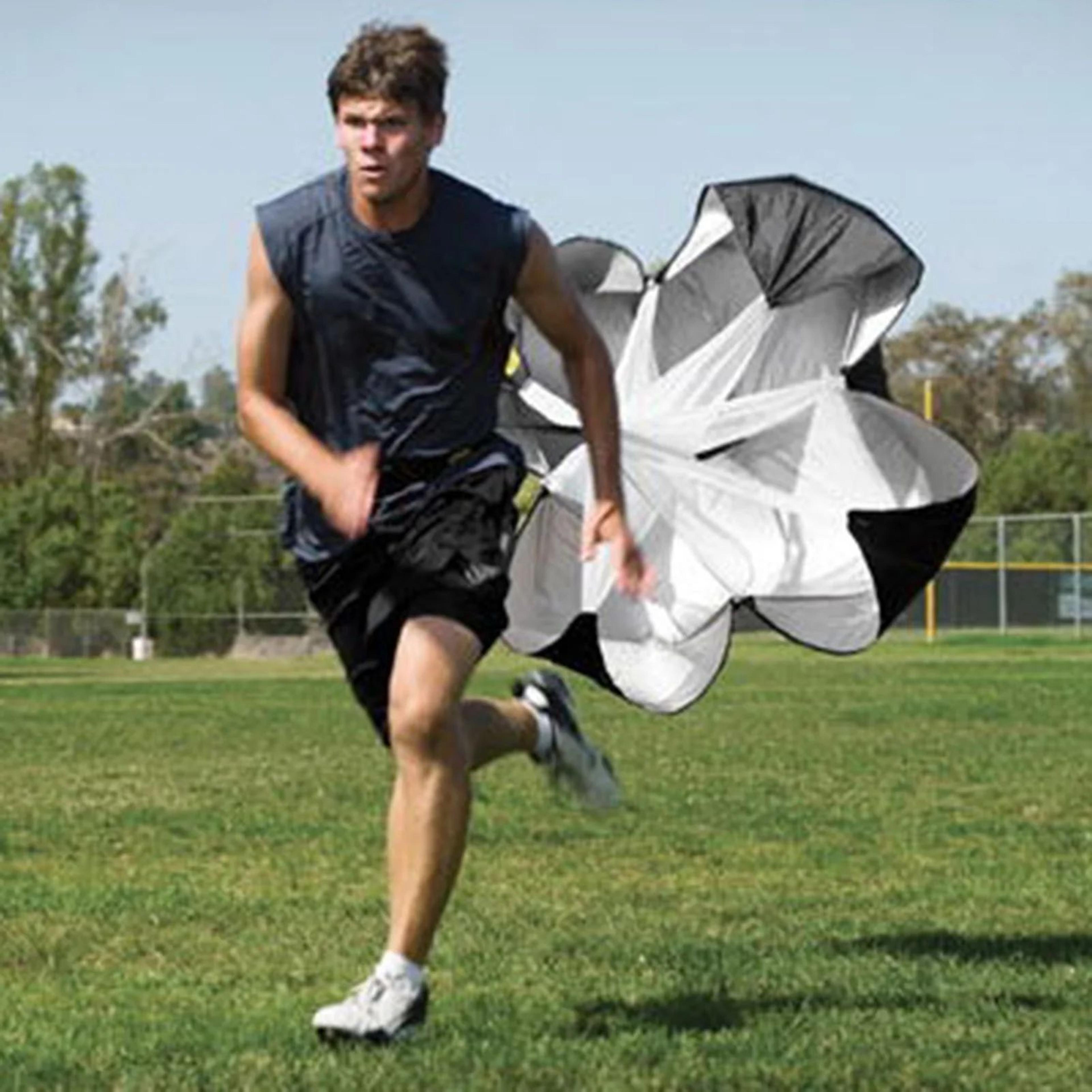 kids running resistance parachute – adjustable nylon belt speed trainer with bag for youth sprinting and sports drills
