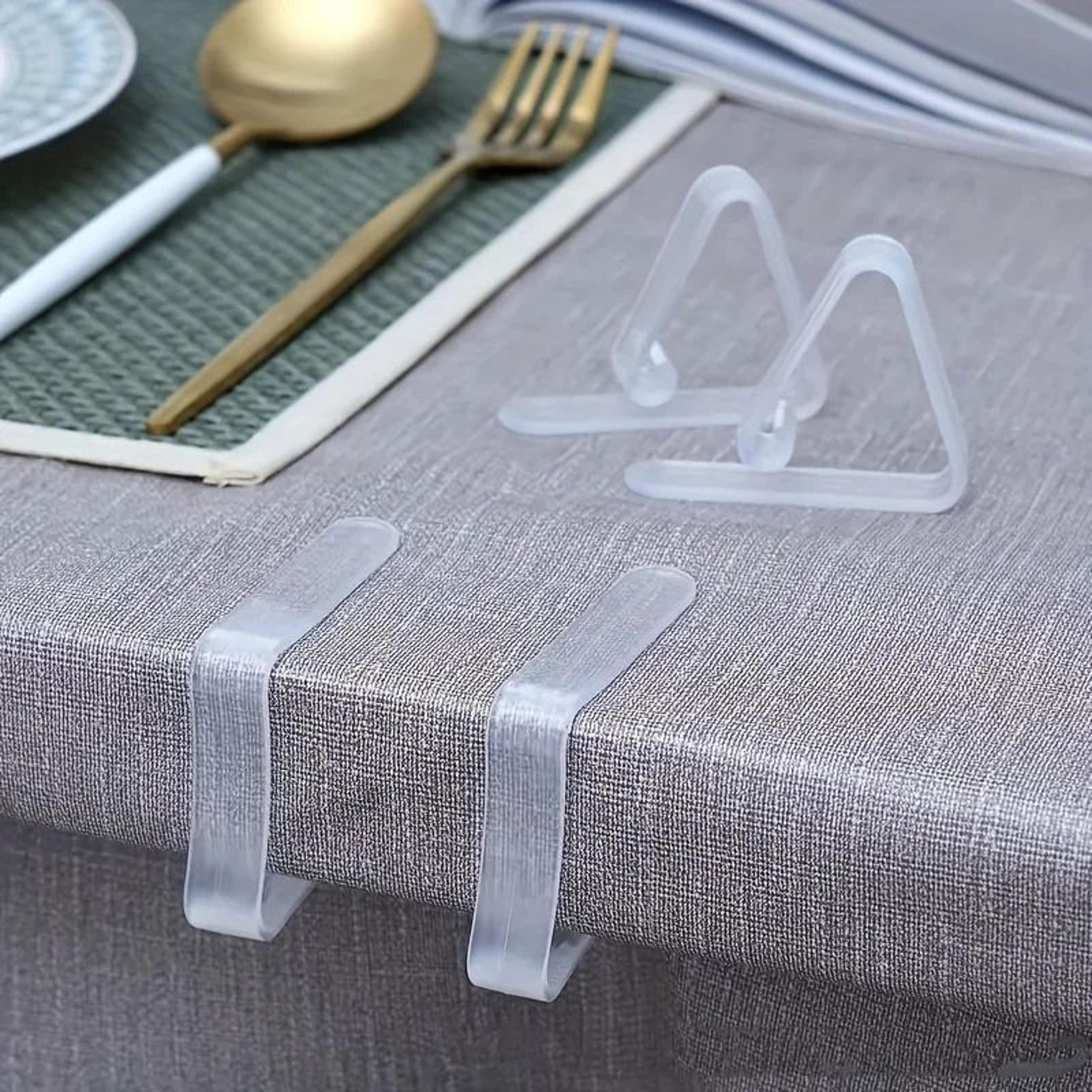 clear tablecloth clips – 72-piece plastic table cover clips for secure picnic, wedding, restaurant and home dining use