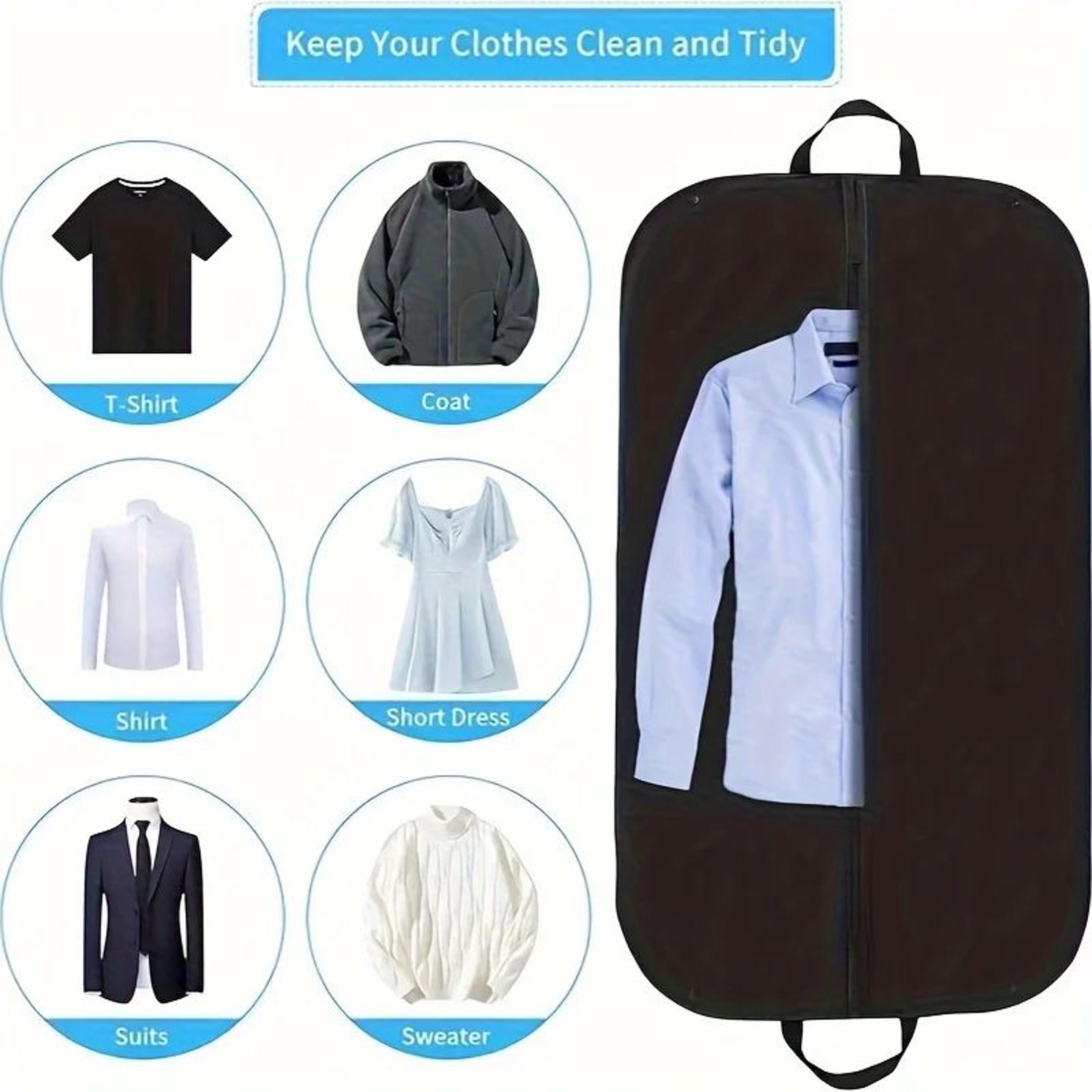 suit storage bags – non-woven garment covers with handles for dust protection, neat closets and wedding outfit storage