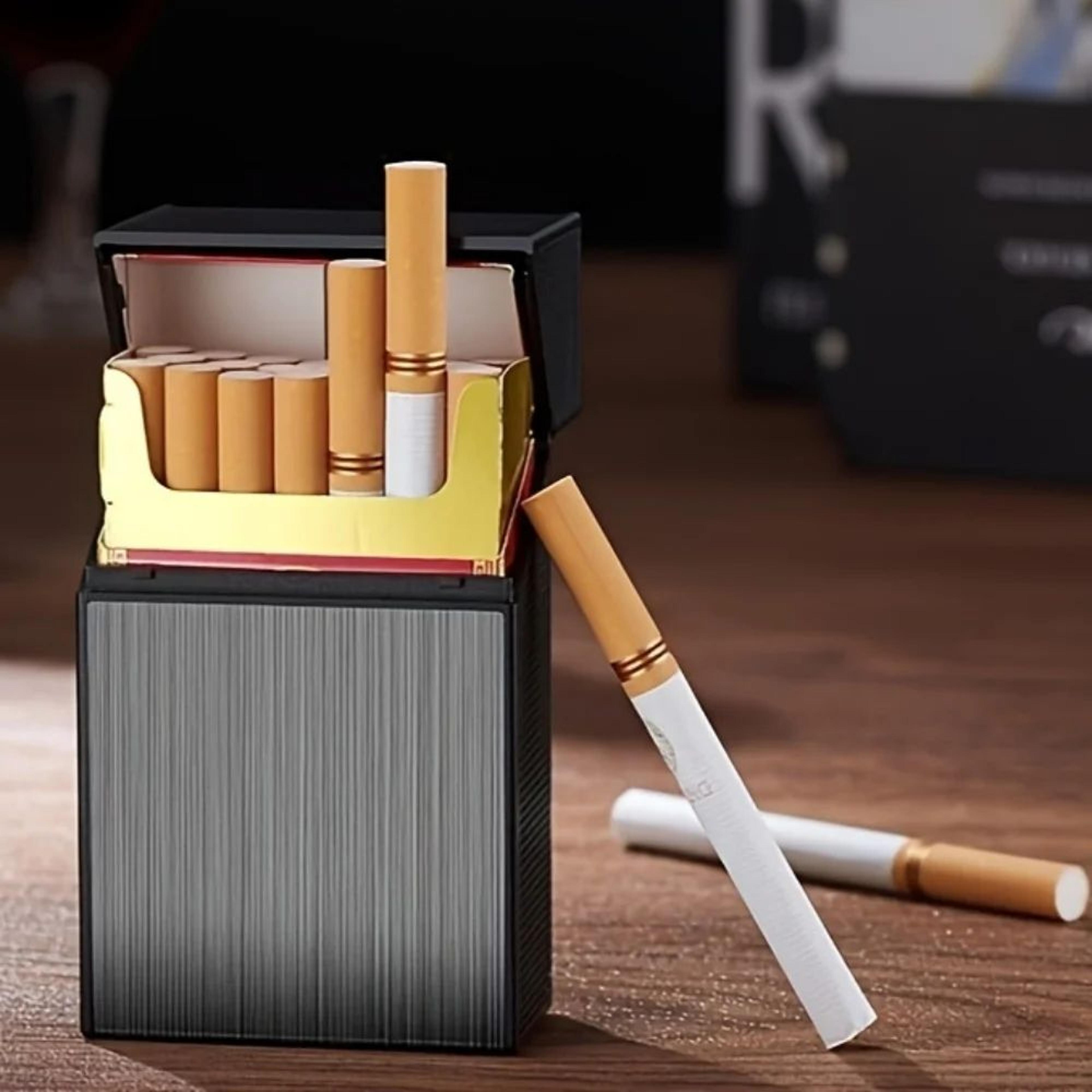 metal cigarette case – portable storage box with 20-cigarette capacity
