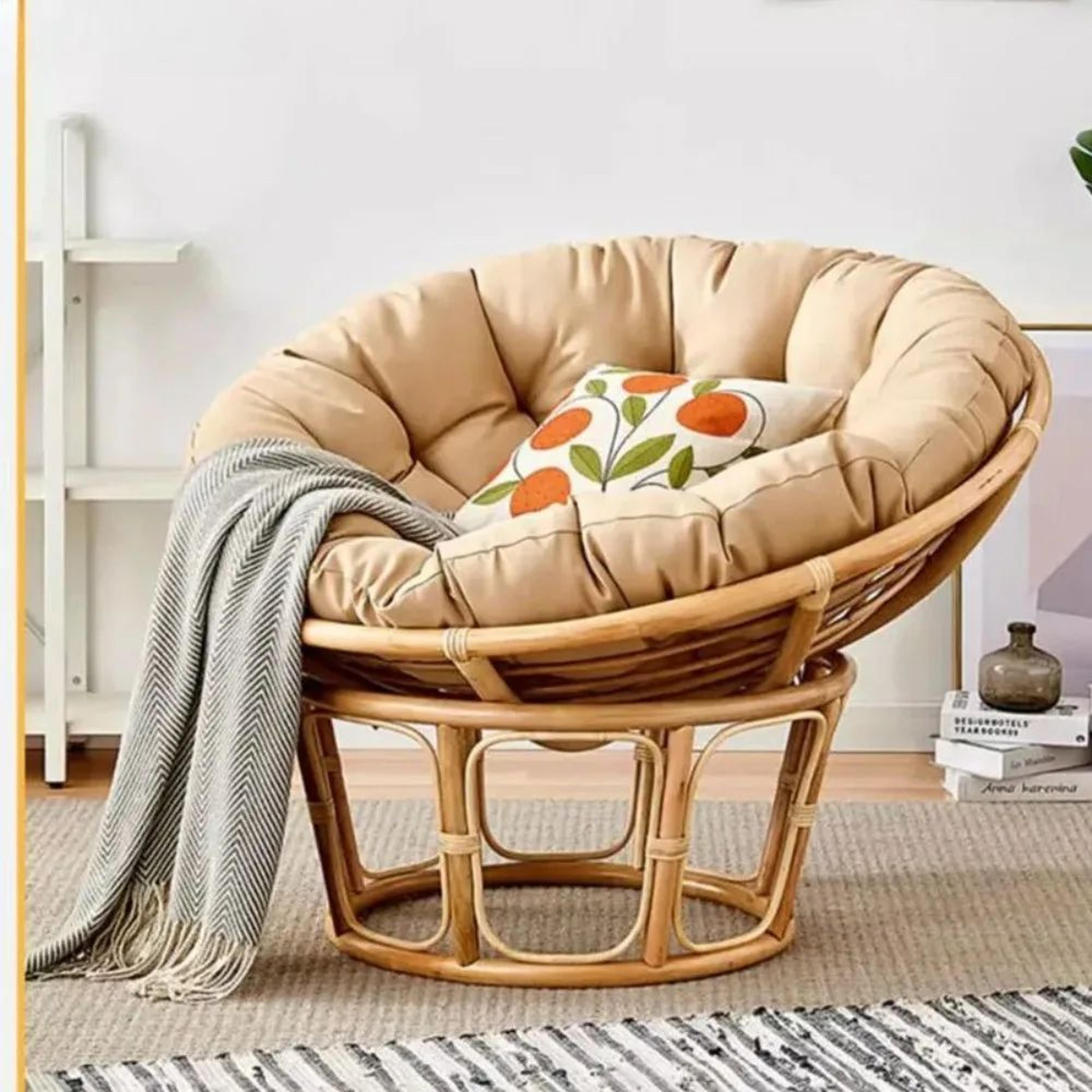 round hanging chair cushion – soft polyester pad with removable cover for swing chairs & cozy seating