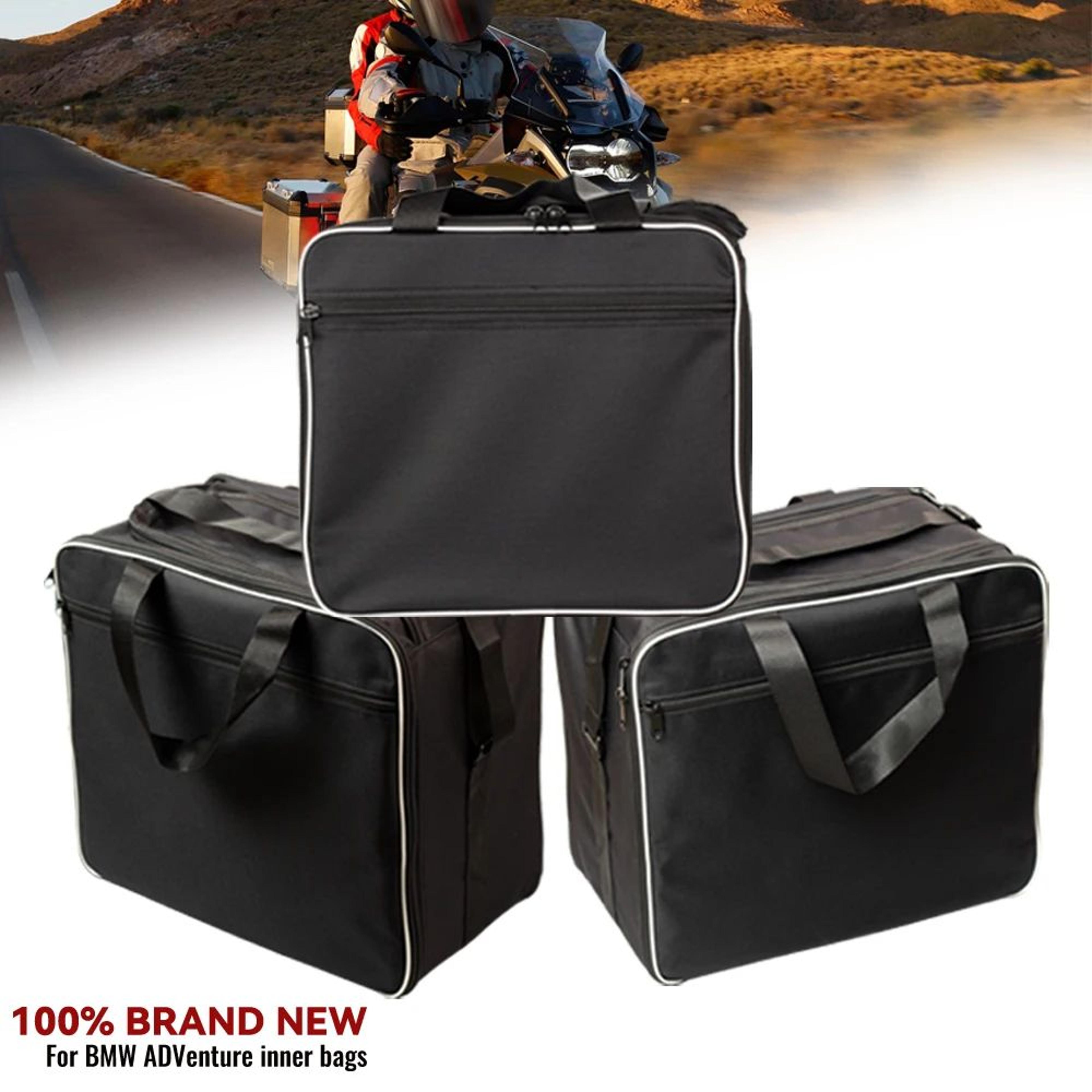 motorcycle pannier liner bags – expandable water-resistant luggage with shoulder straps for handy carrying and storage