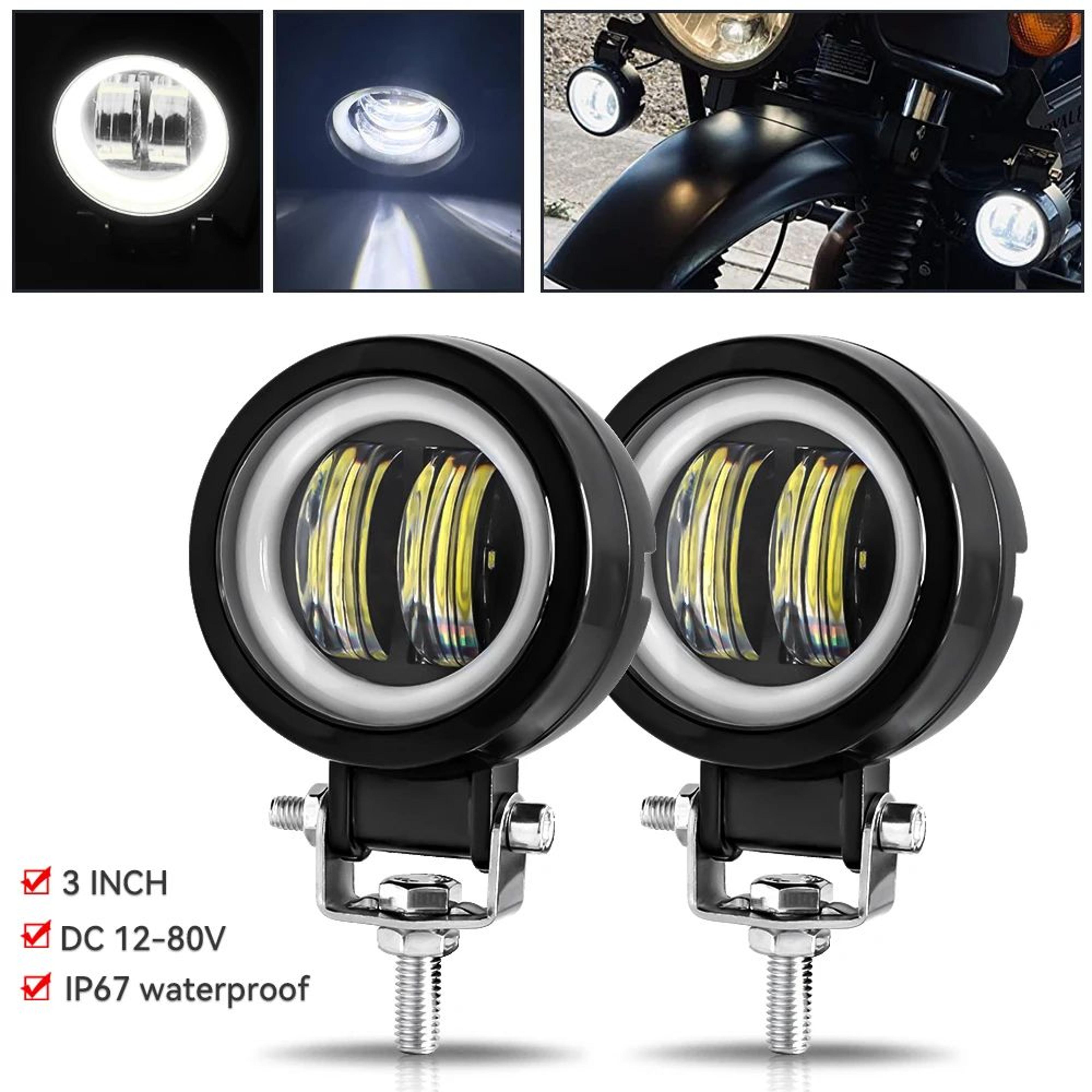 3in led work light – 20w spot beam with halo, ip67 protection & 12–24v power for motorcycles, atv & off-road vehicles