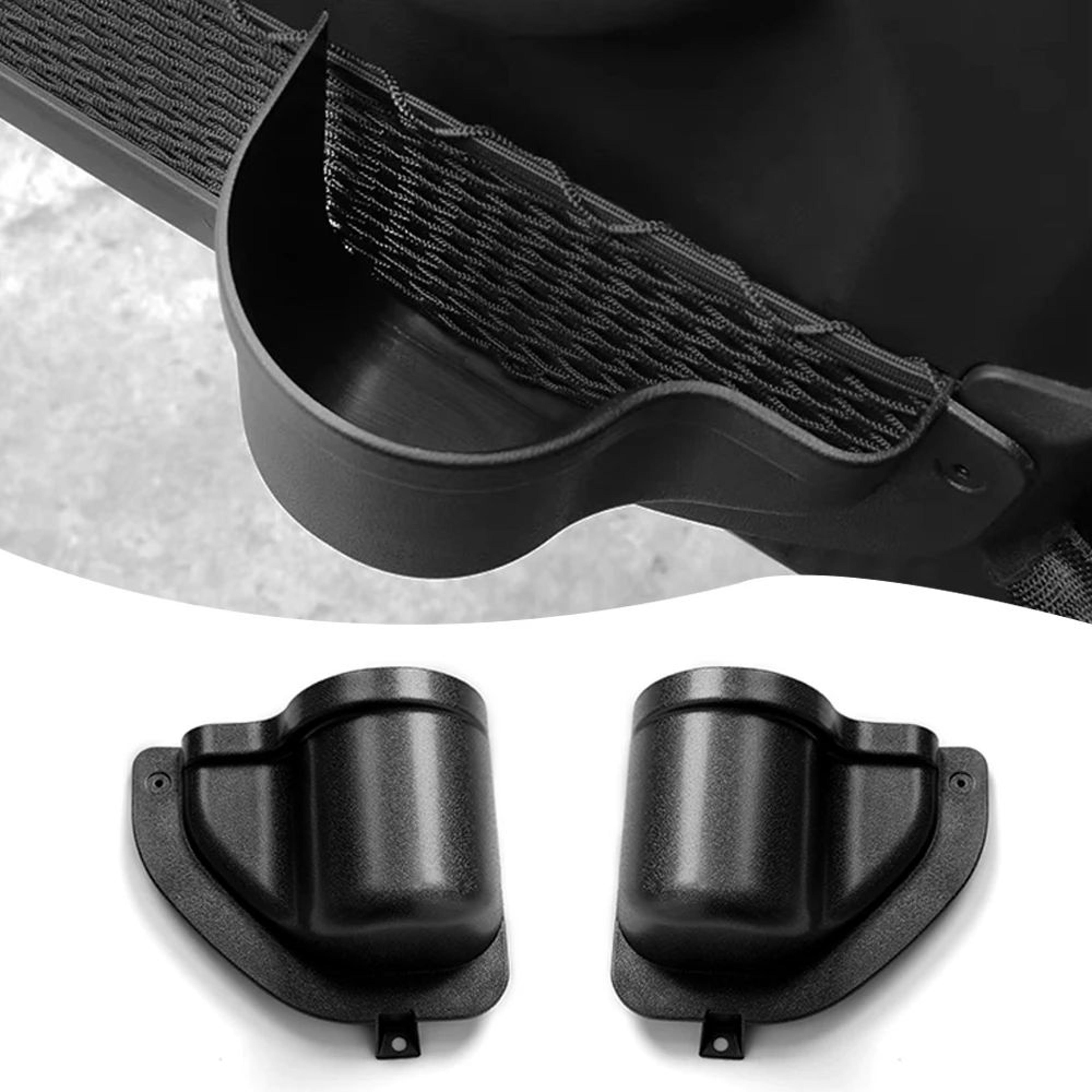 car door storage tray – black abs organizer with no-adhesive insert fit for cups, keys and compact interior essentials