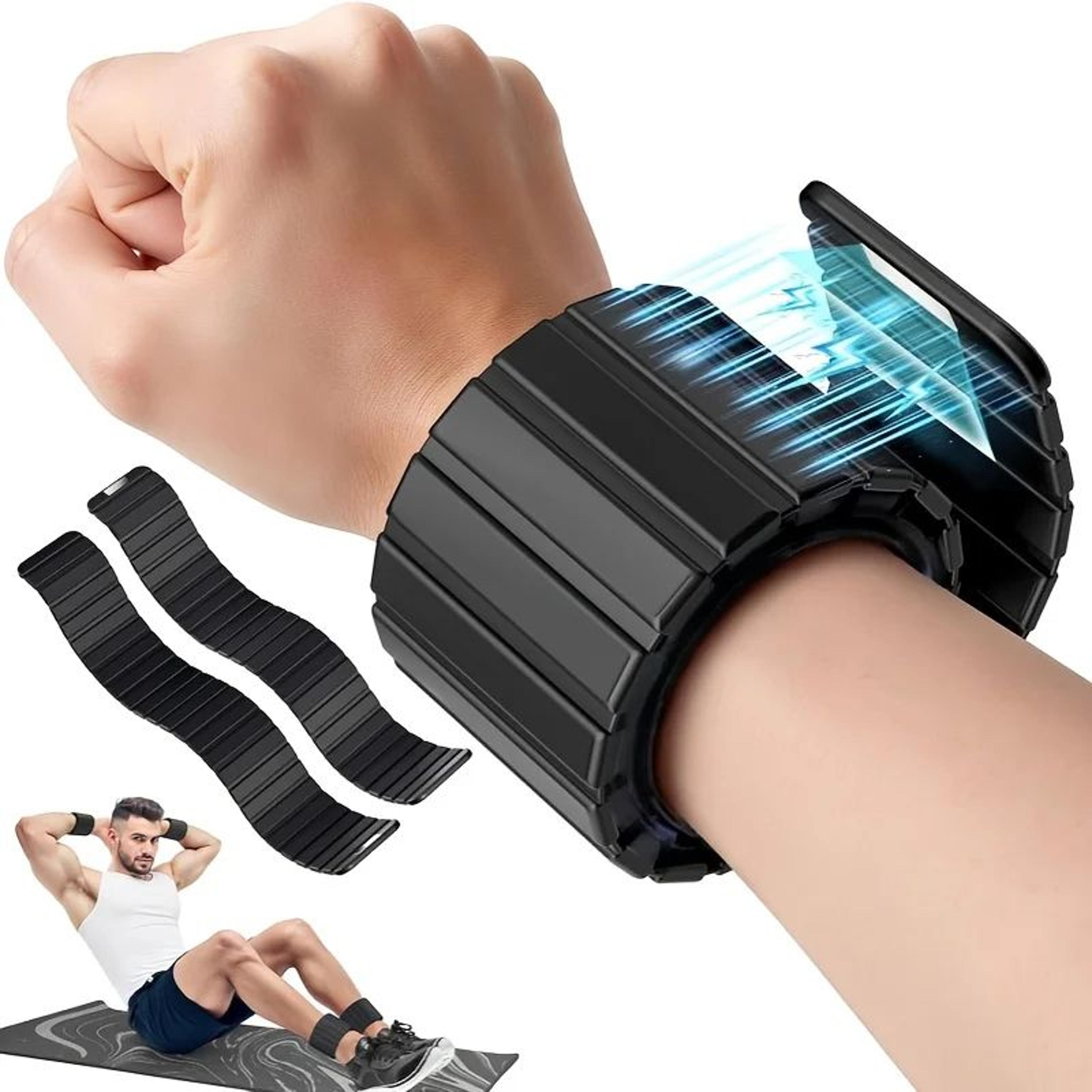 magnetic wrist & ankle weights – 2-pack stackable fitness accessories, 2.20 lb weight for women, men and home workouts