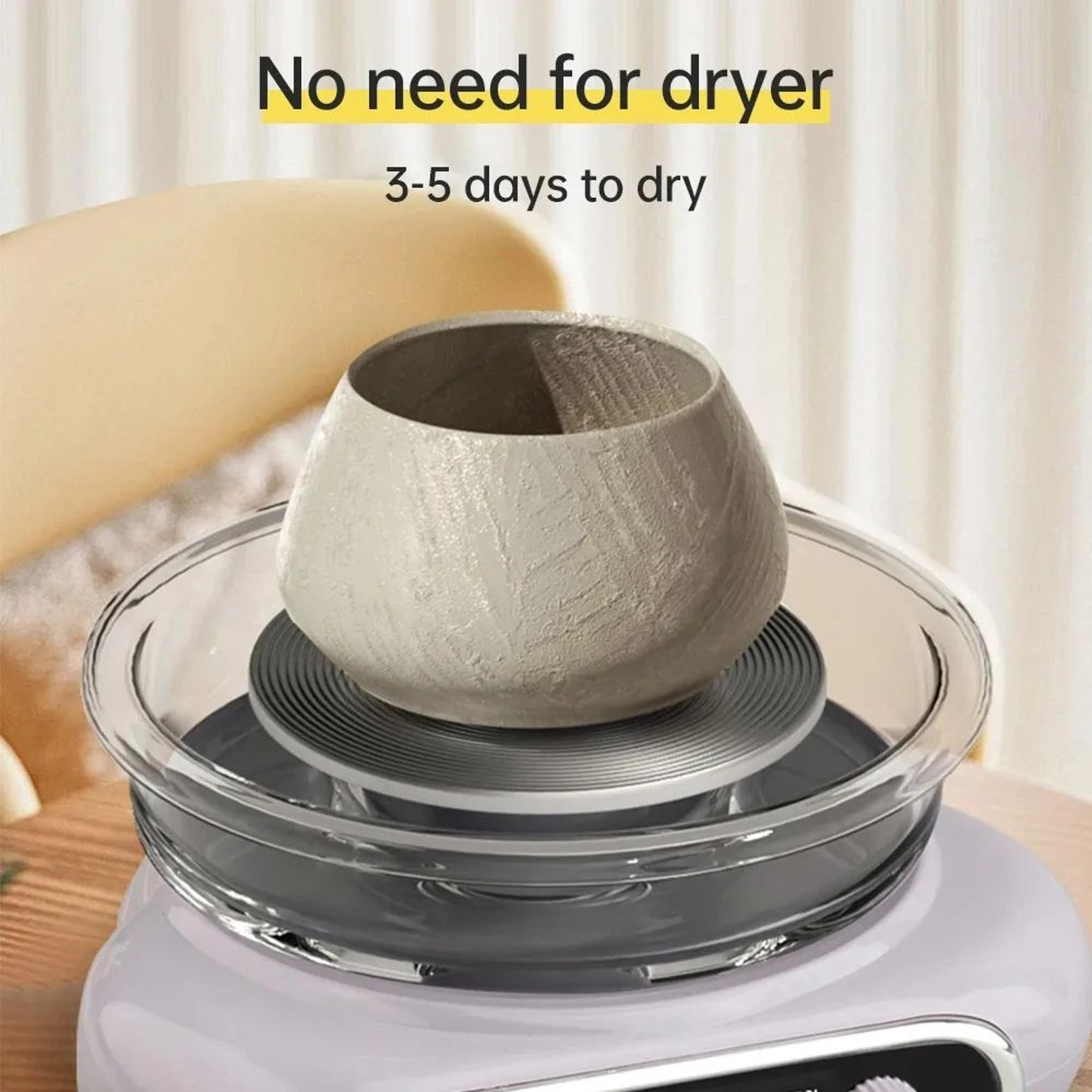 electric pottery wheel kit – 4.7 in mini wheel with speed control, foot pedal pause, clay & paint for fun diy projects
