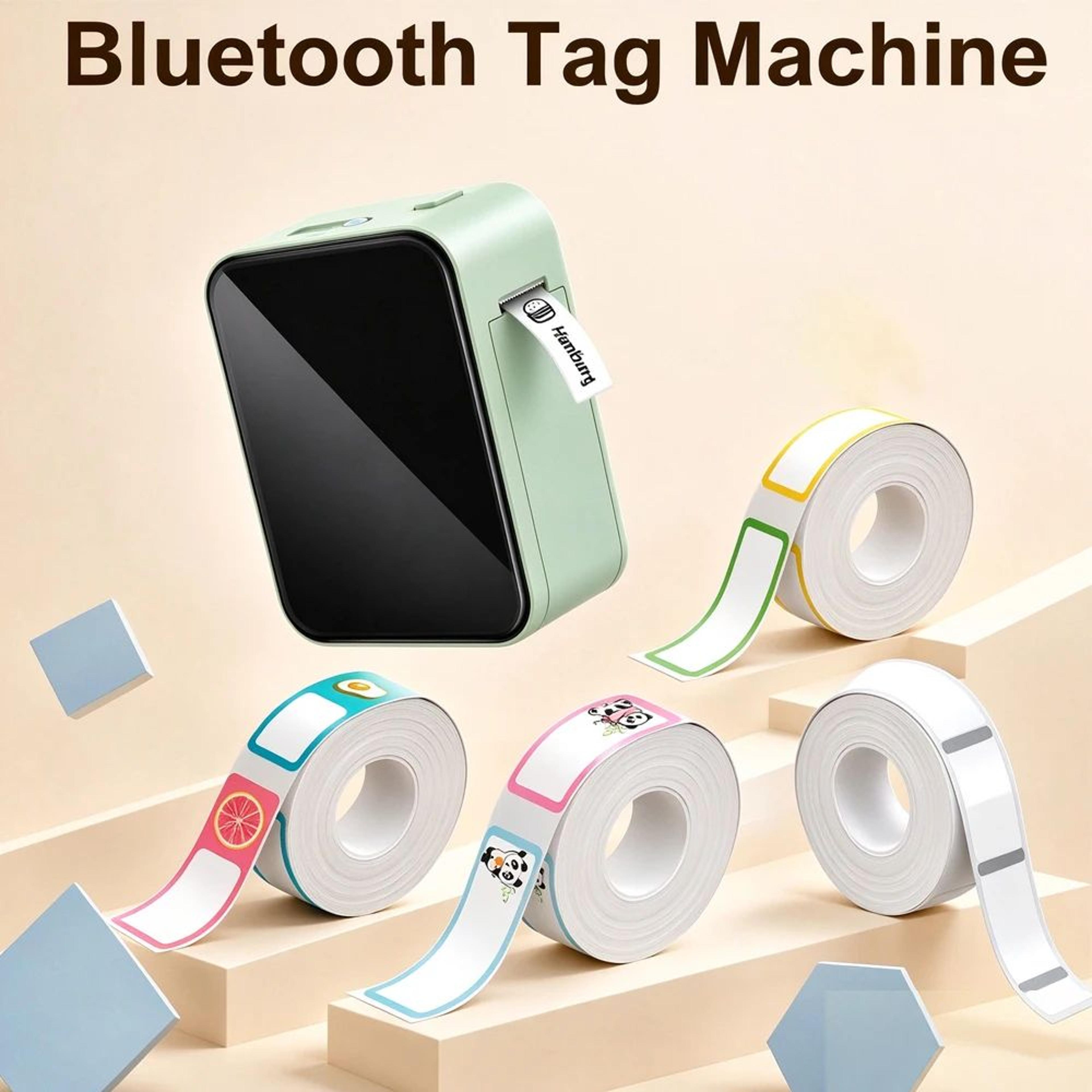 portable label printer – p15 bluetooth inkless sticker maker for home storage, flower shop price tags, coffee or food