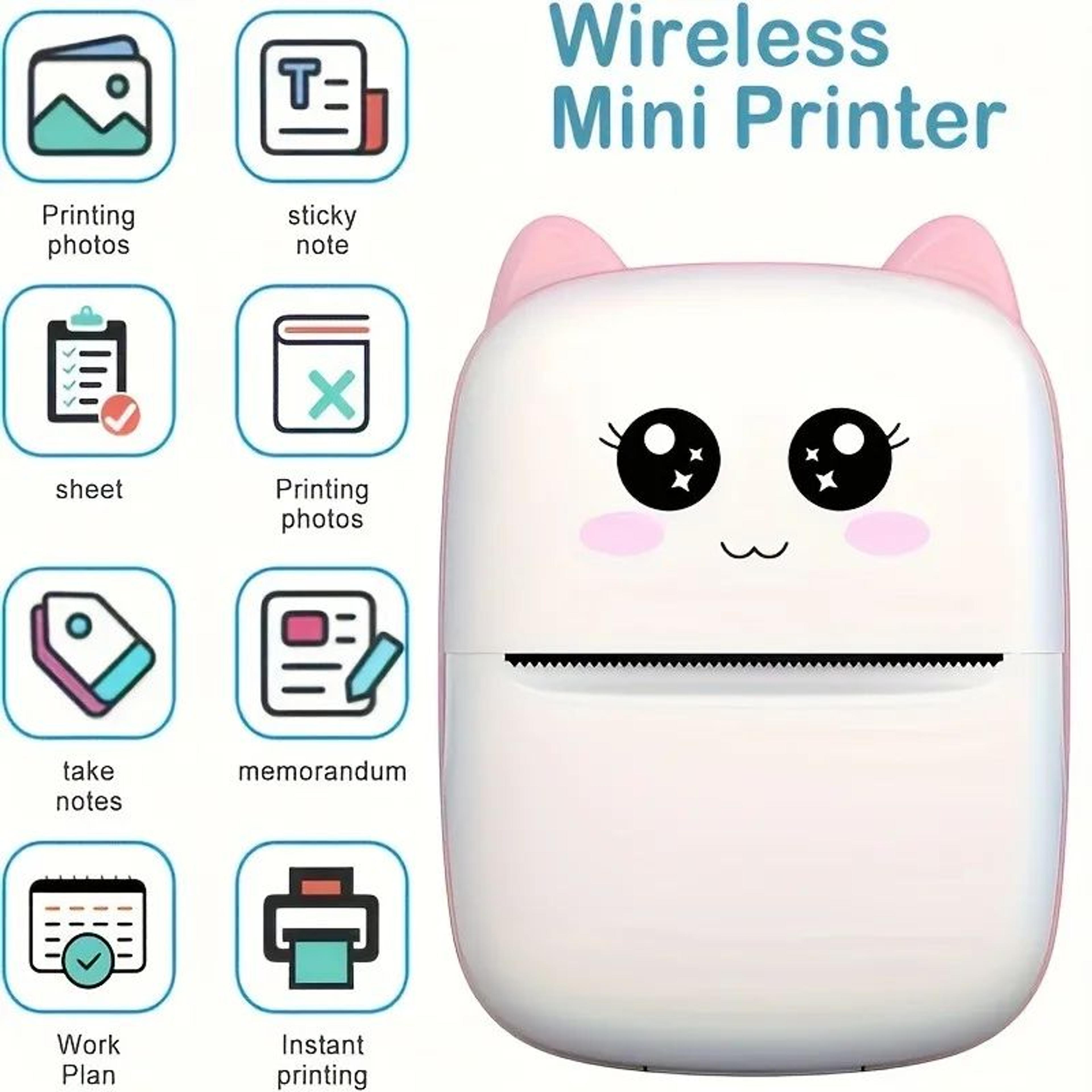 mini thermal printer – portable bluetooth photo label & note printing for ios and android with convenient usb charging