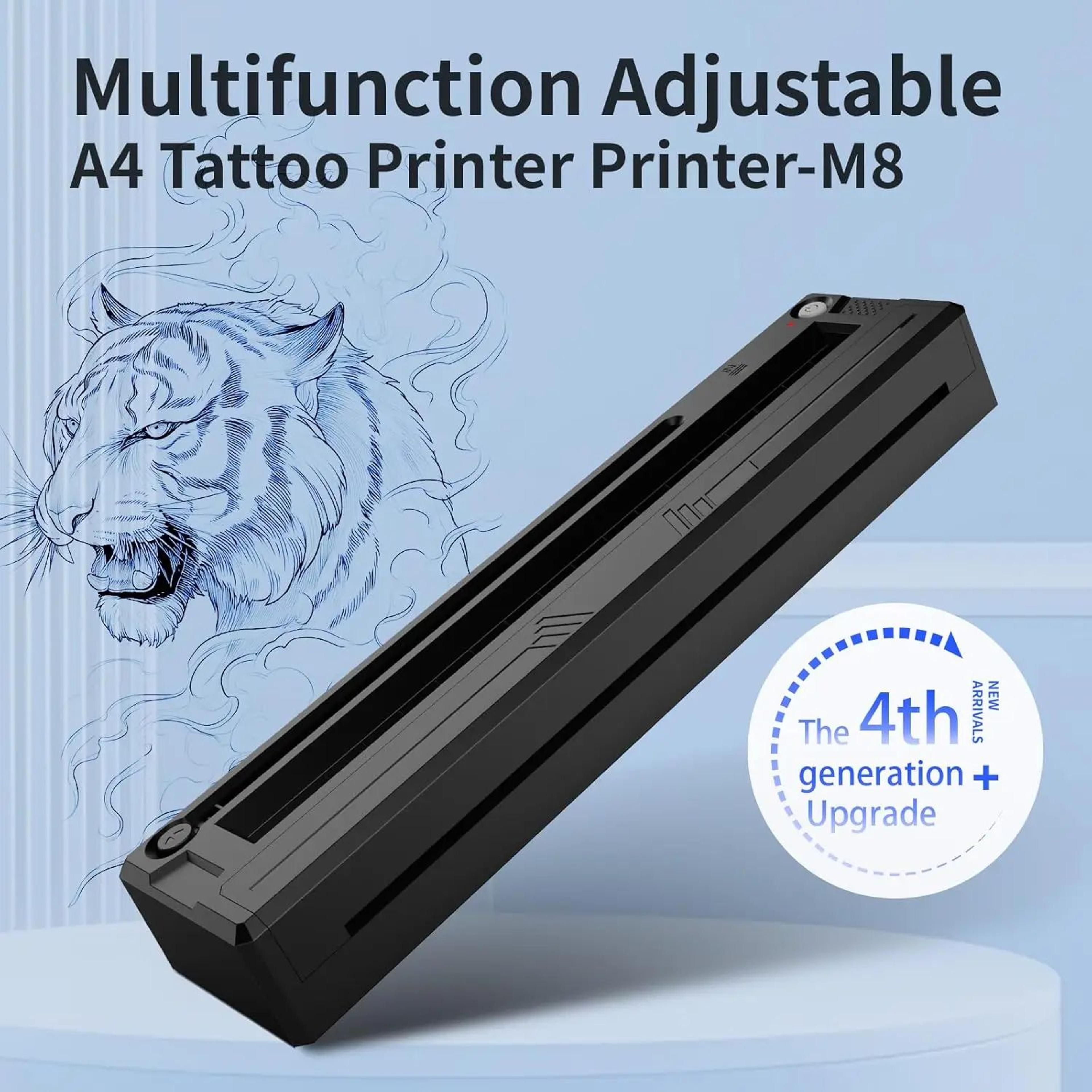 tattoo stencil printer – portable bluetooth thermal transfer printing for beginners, works with iphone, android & ipad