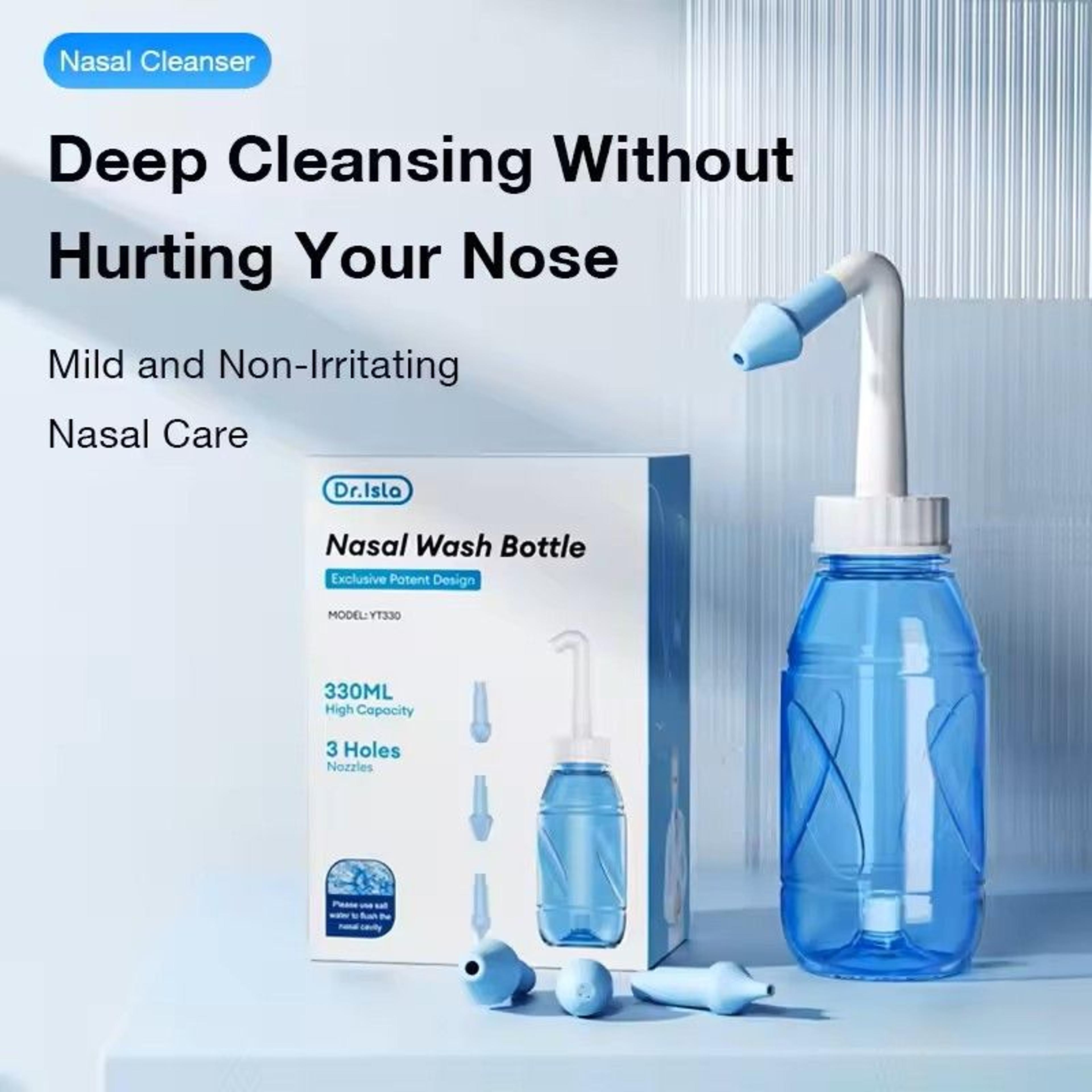 330ml nasal wash bottle for sinus cleaning and allergy relief nose irrigator for adults and kids