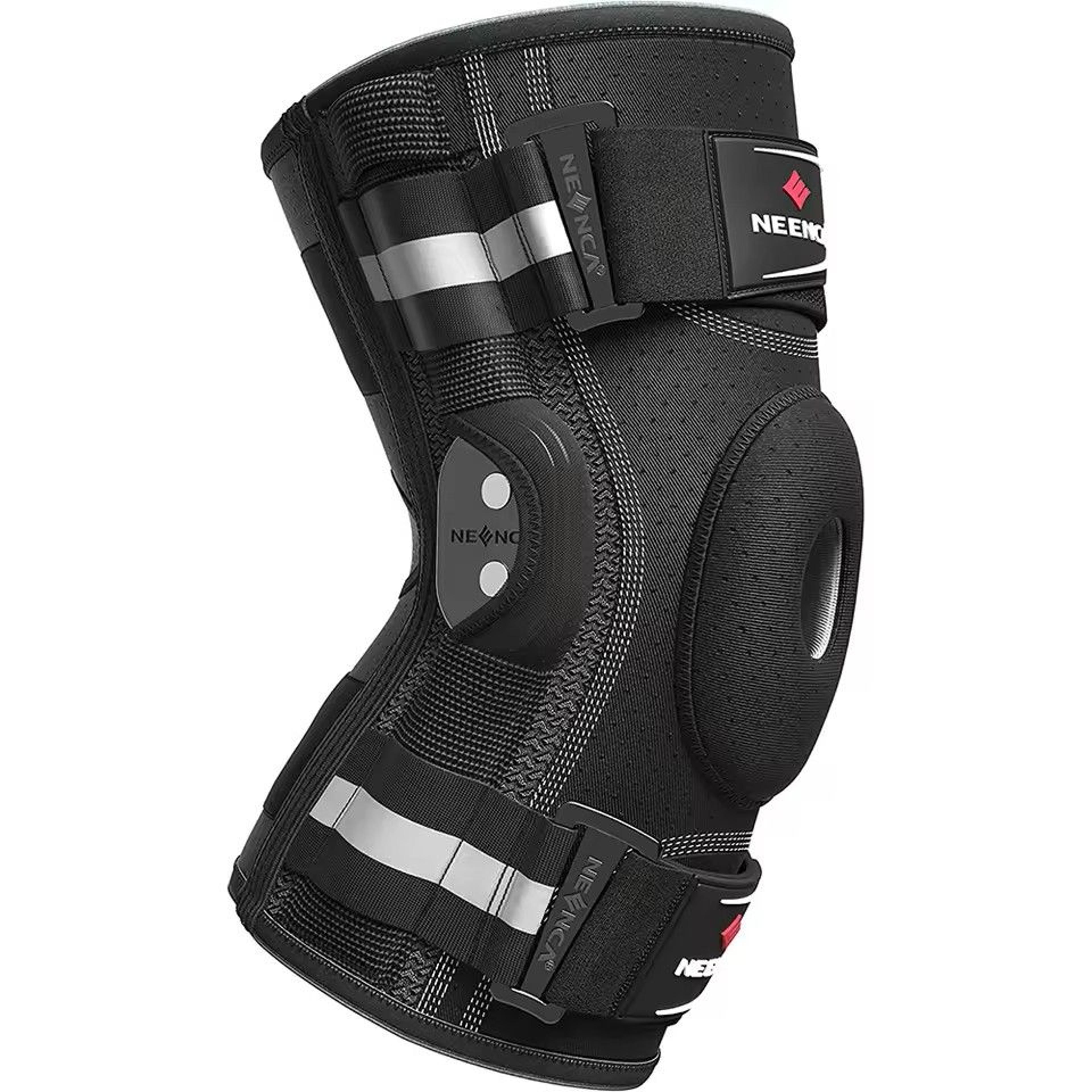 neenca hinged knee brace with side stabilizers for pain relief and joint support