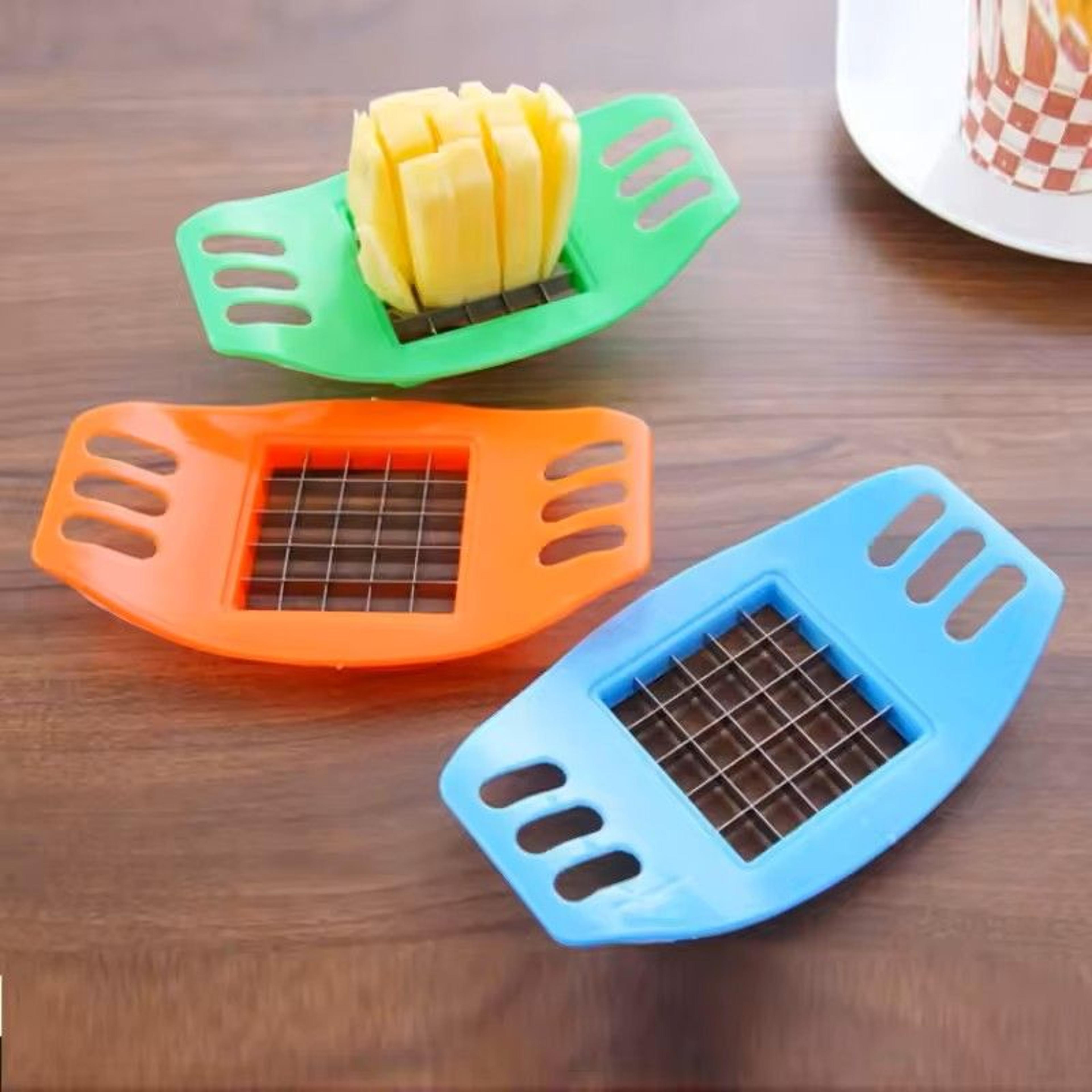 stainless steel potato and vegetable cutter – square slicer for fries and uniform veggie cuts