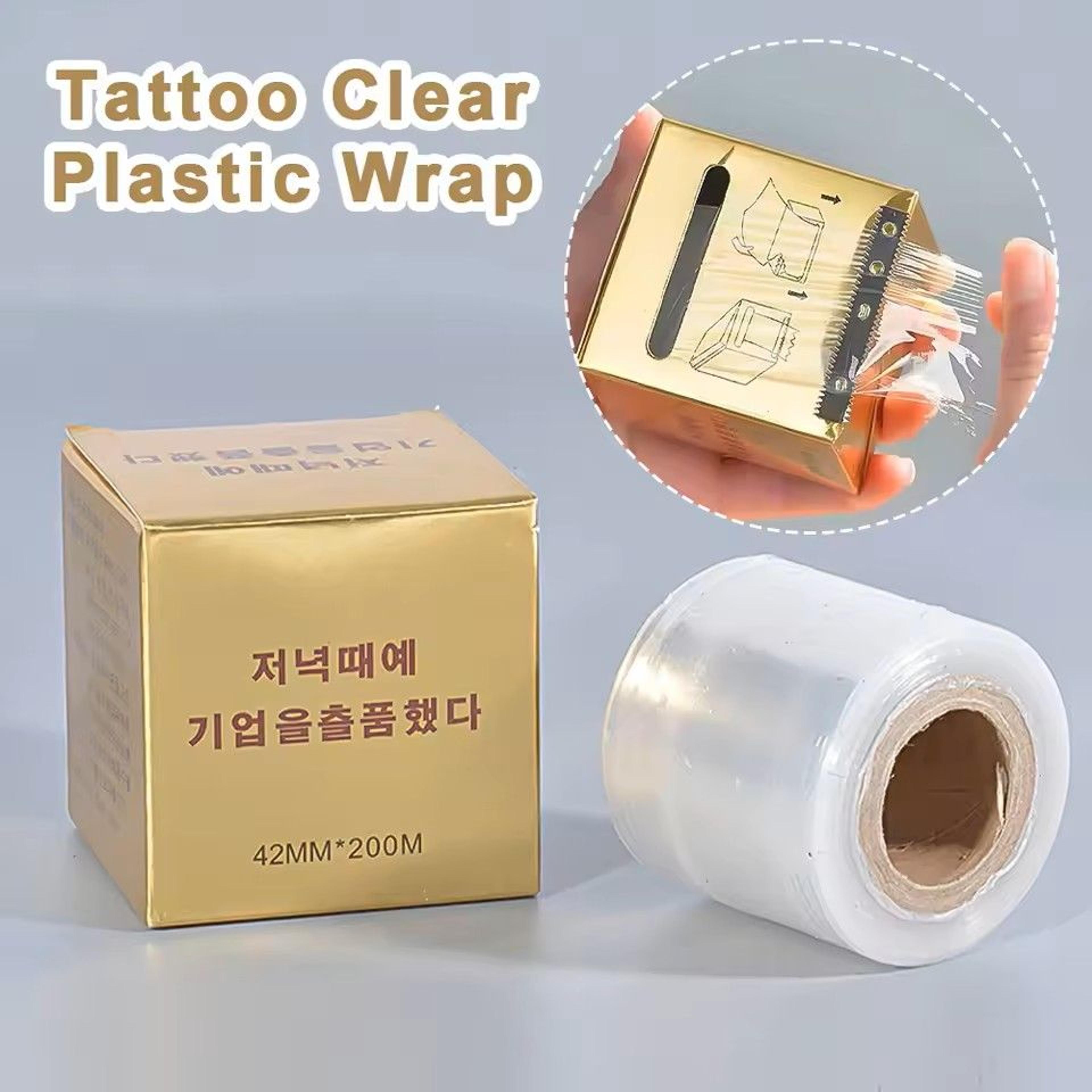 200m tattoo clear plastic wrap microblading film for permanent makeup and eyebrow tattoo protection